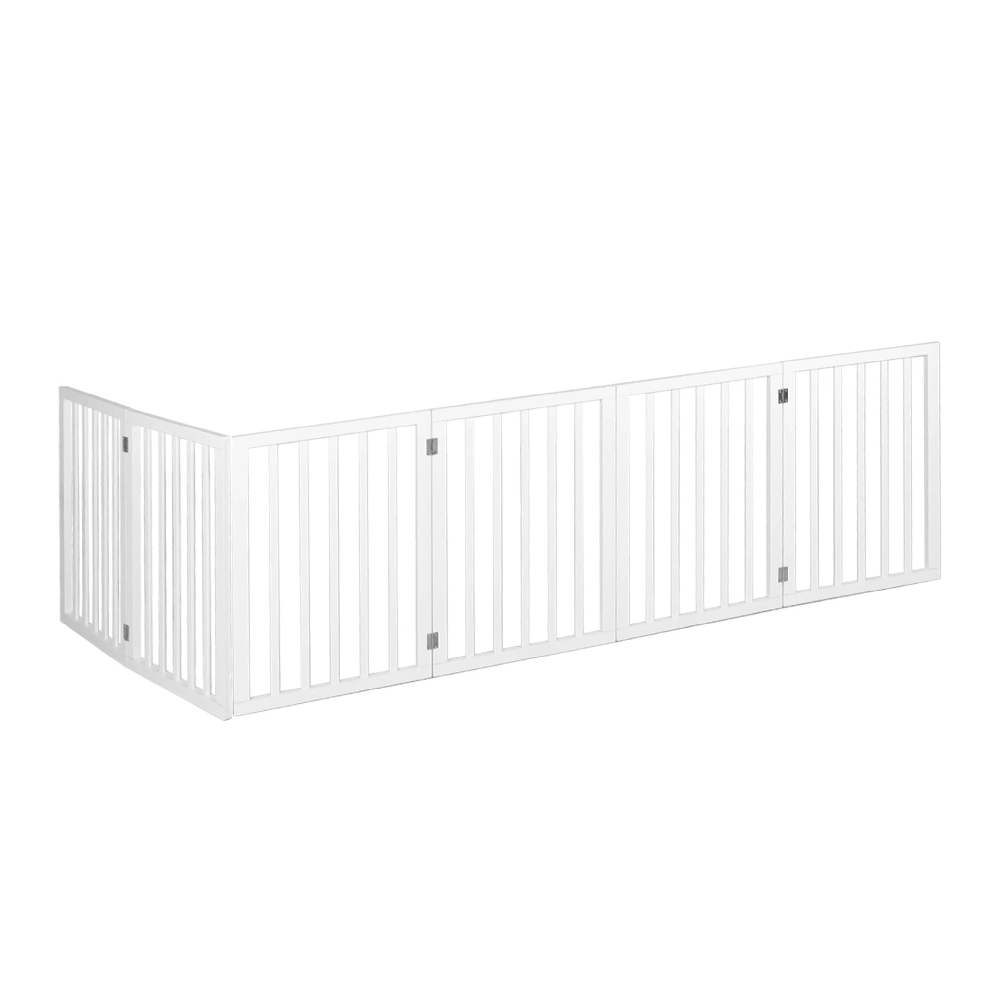2 Pawz 6 Panels Wooden Pet Gate White, 2 of 7
