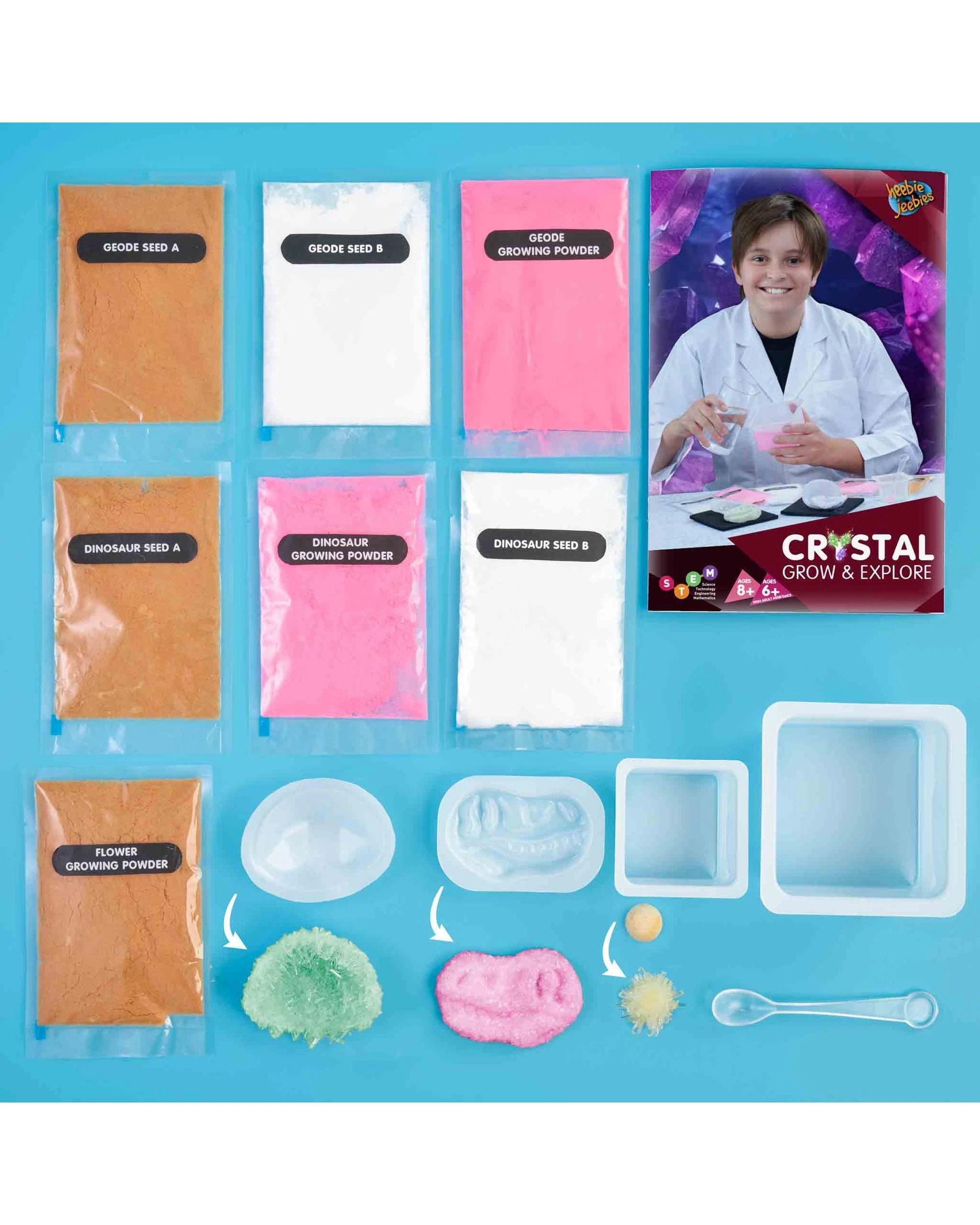 3 Heebie Jeebies Crystal Grow and Explore Science Kit, 3 of 8