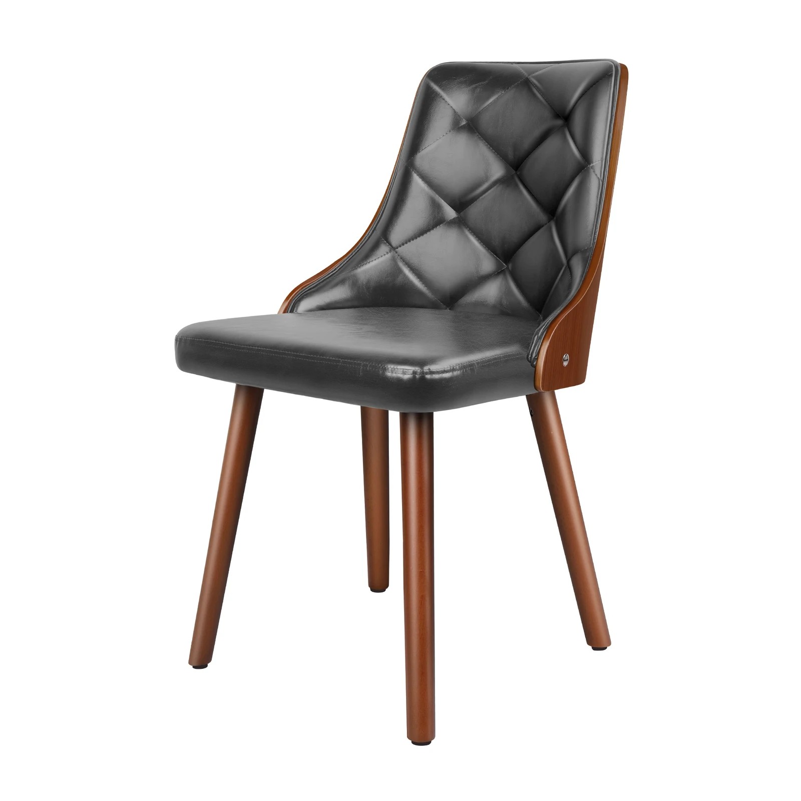 10 Alfordson 2x Dining Chairs Wooden Kitchen Chair Padded Tufted PU Leather - Grey, 10 of 10