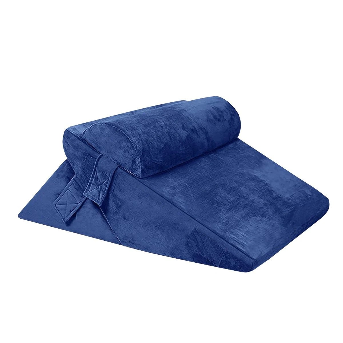 1 Ausway Wedge Pillow Set Triangle Memory Foam - Blue, 1 of 4