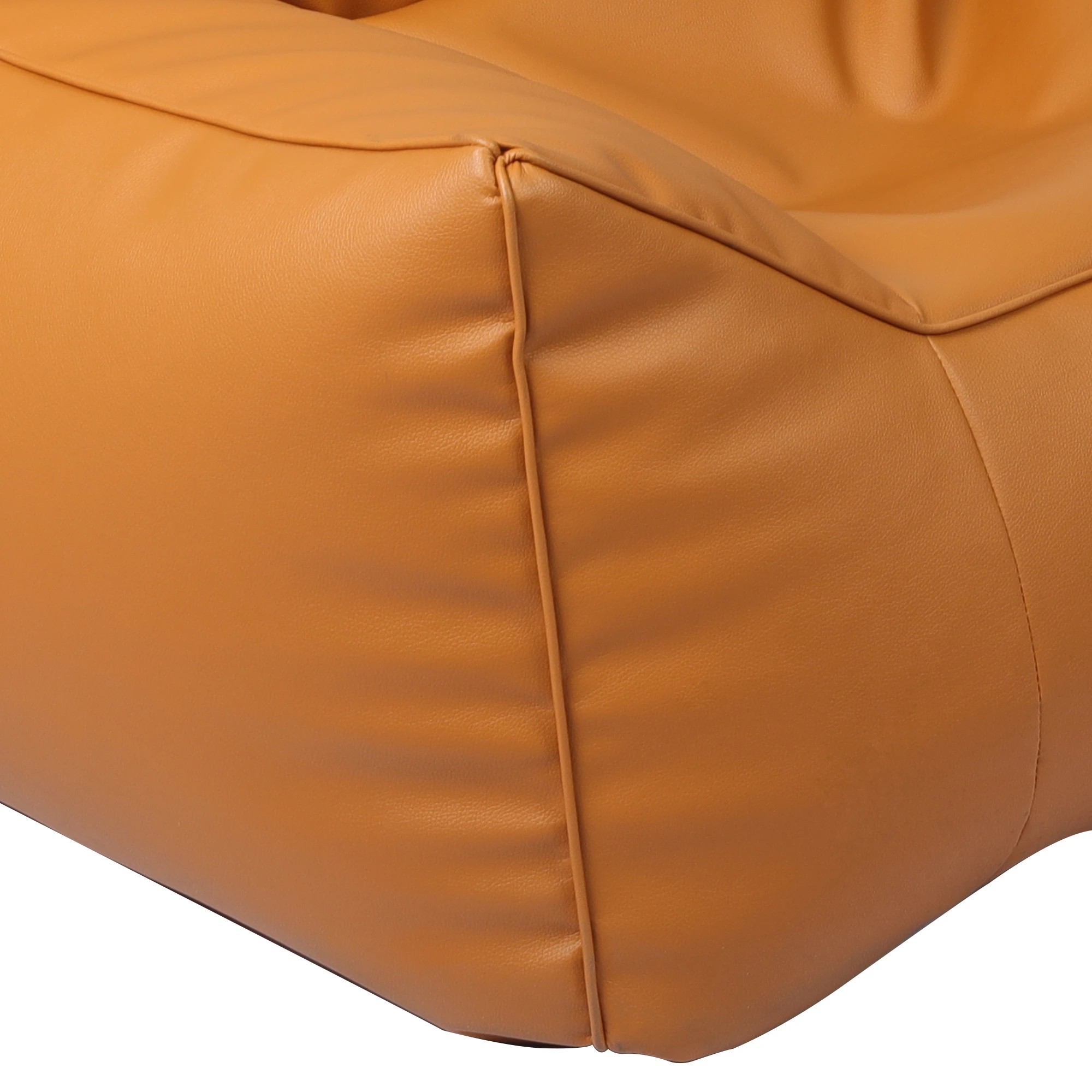 6 Marlow Bean Bag  PU Cover Only - Brown, 6 of 6