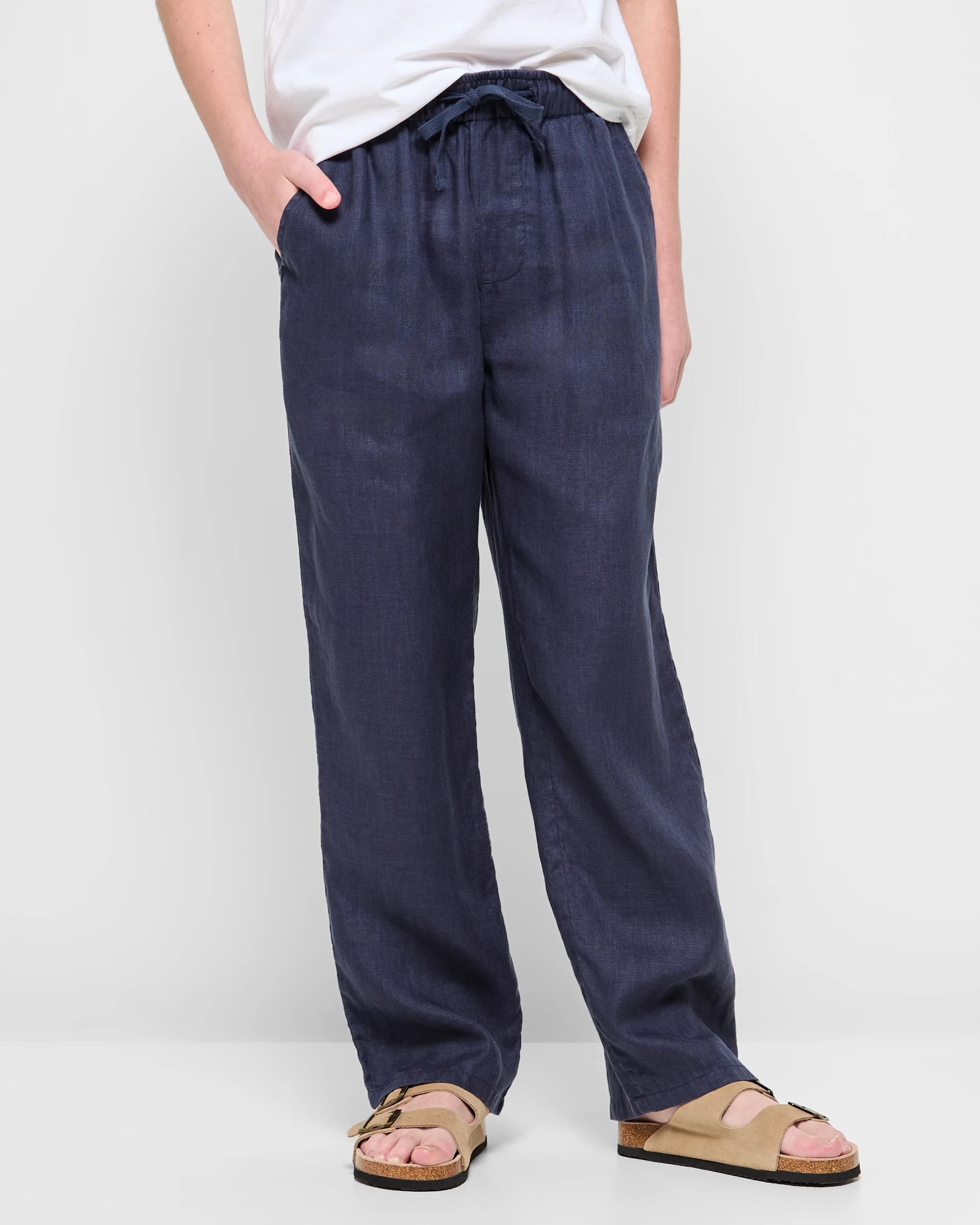 1 Target European Linen Pants NAVY, 1 of 5