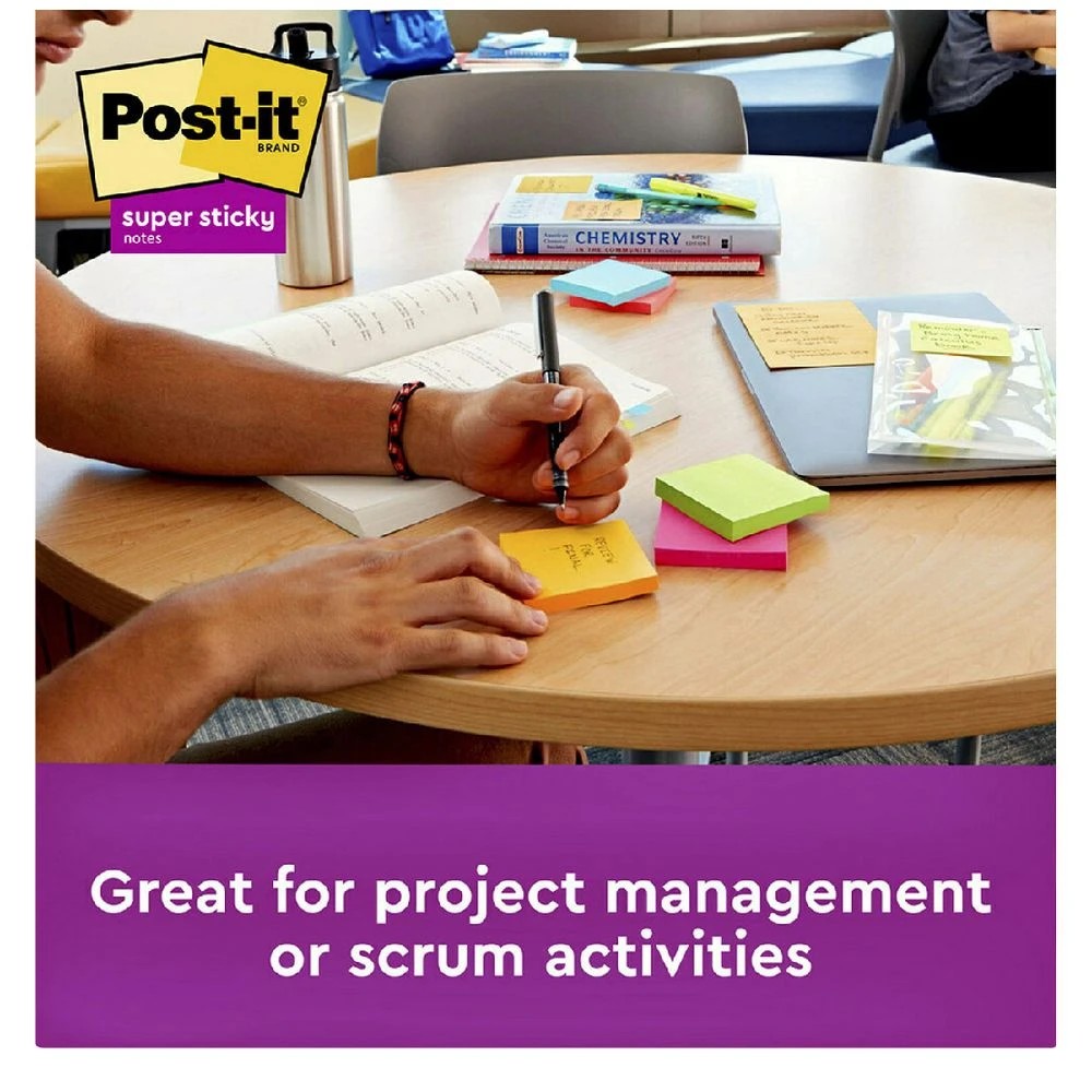 3 Post-it Super Sticky Notes 76 x 76mm Energy Boost 12 Pack, 3 of 10