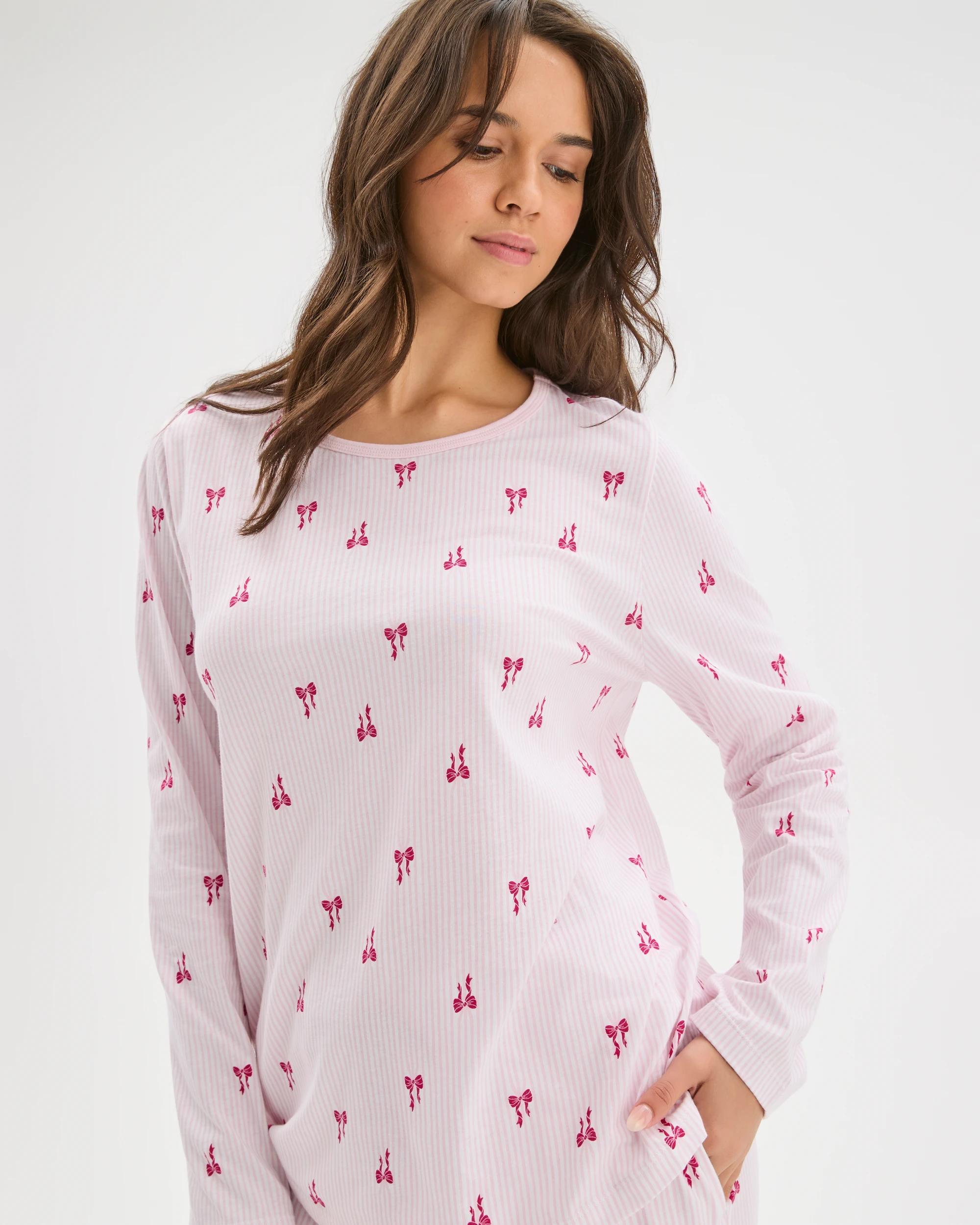 3 Target Woman Australian Cotton Long Sleeve Slogan Sleep T-Shirt BOWS, 3 of 6