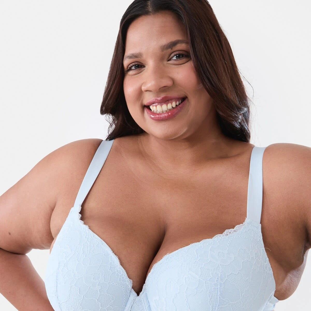 4 Full Figure Lace T-Shirt Bra HALOGEN BLUE, 4 of 6