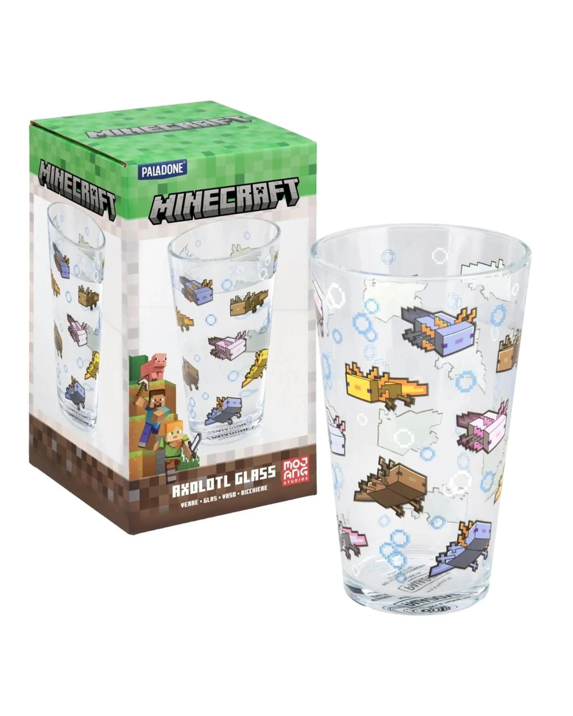 1 Minecraft Axolotl Drinking Glass, 1 of 5