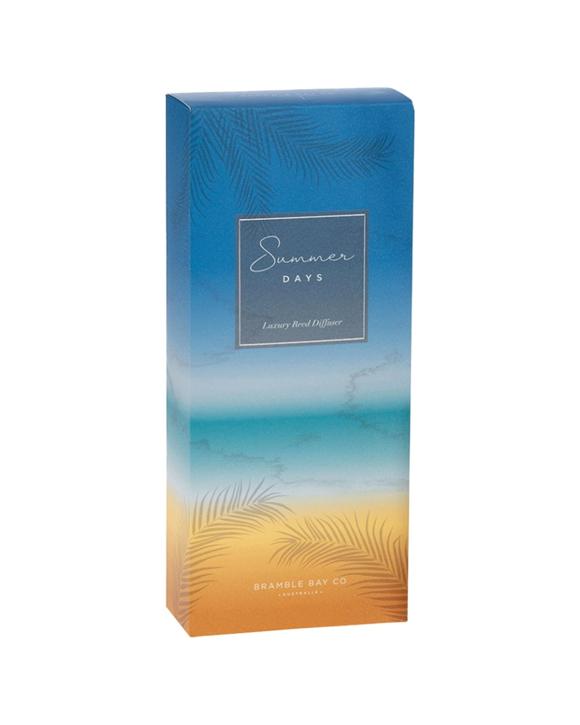 Bramble Bay Ocean Summer Days Glass Reed Diffuser Scented Home Fragrance 150ml - Blue