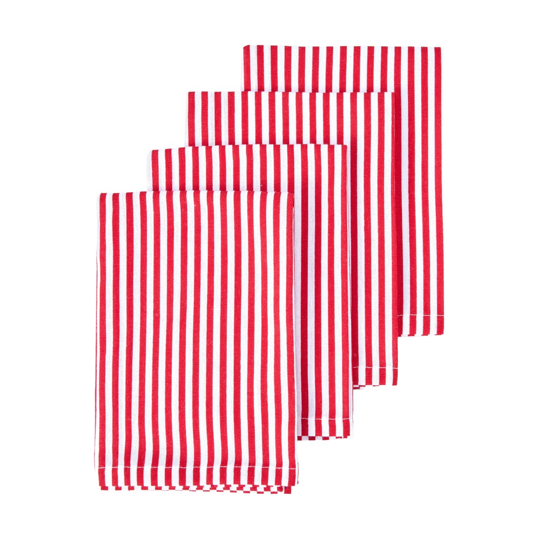 1 4 Pack Red Stripe Napkins, 1 of 4