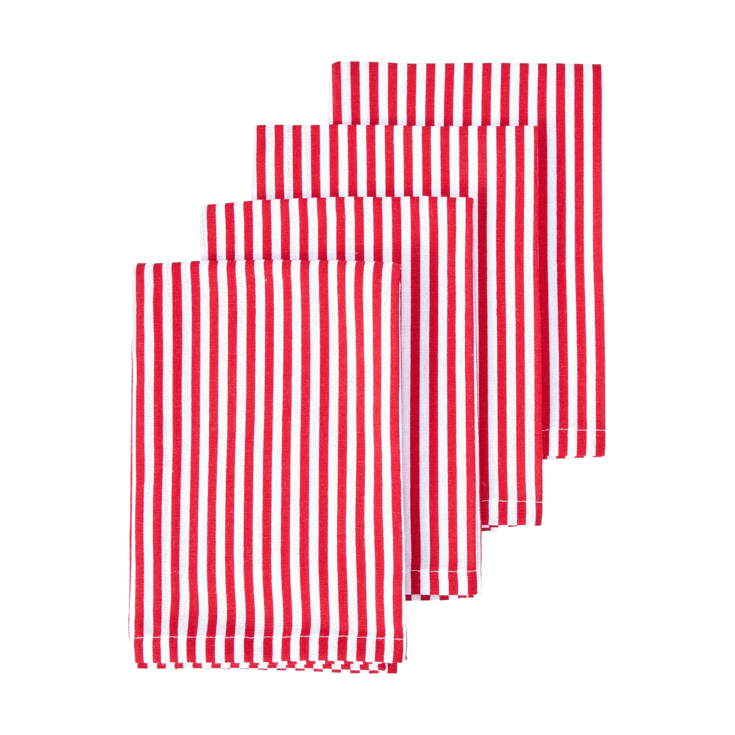 1 4 Pack Red Stripe Napkins, 1 of 4