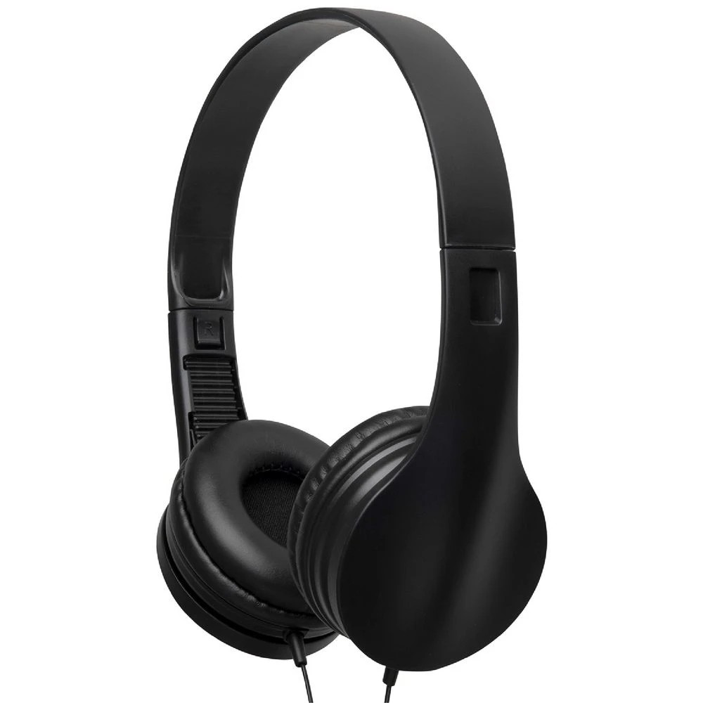 1 Keji On-ear Wired Headphones with Microphone Black, 1 of 3