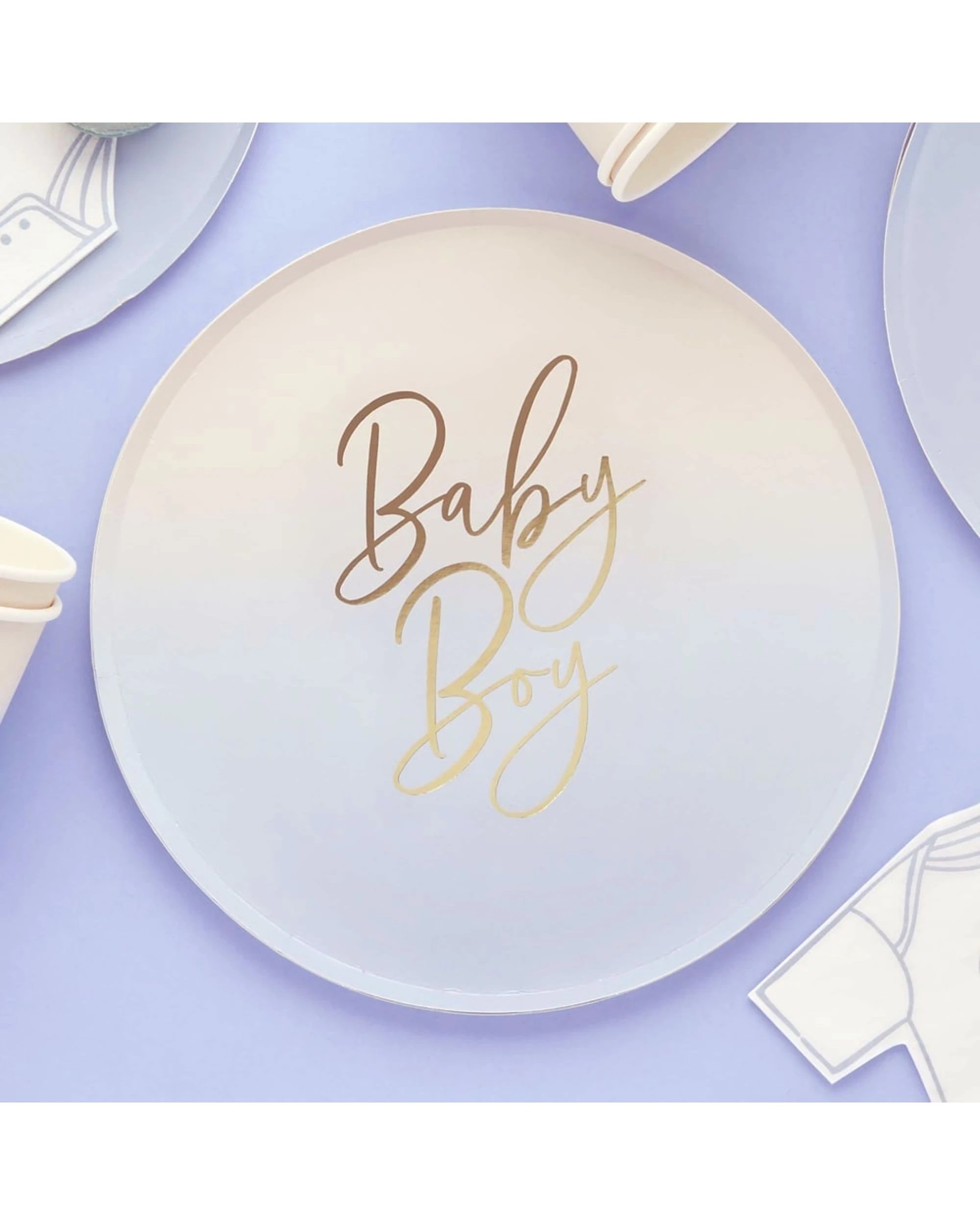 2 Anagram 10pc Baby Shower Paper Plates Party Tableware Decoration 23cm - Multi, 2 of 2