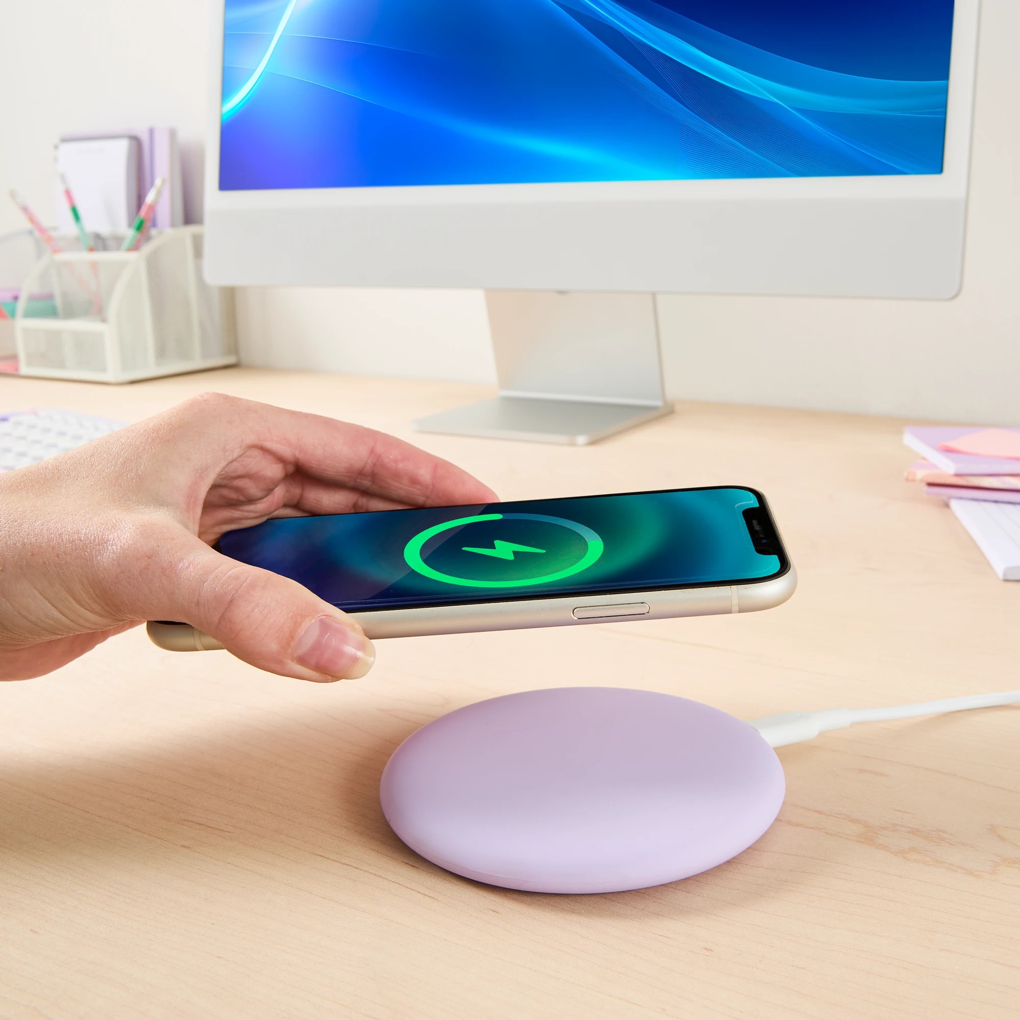 1 15W Wireless Charging Pad - Purple, 1 of 7