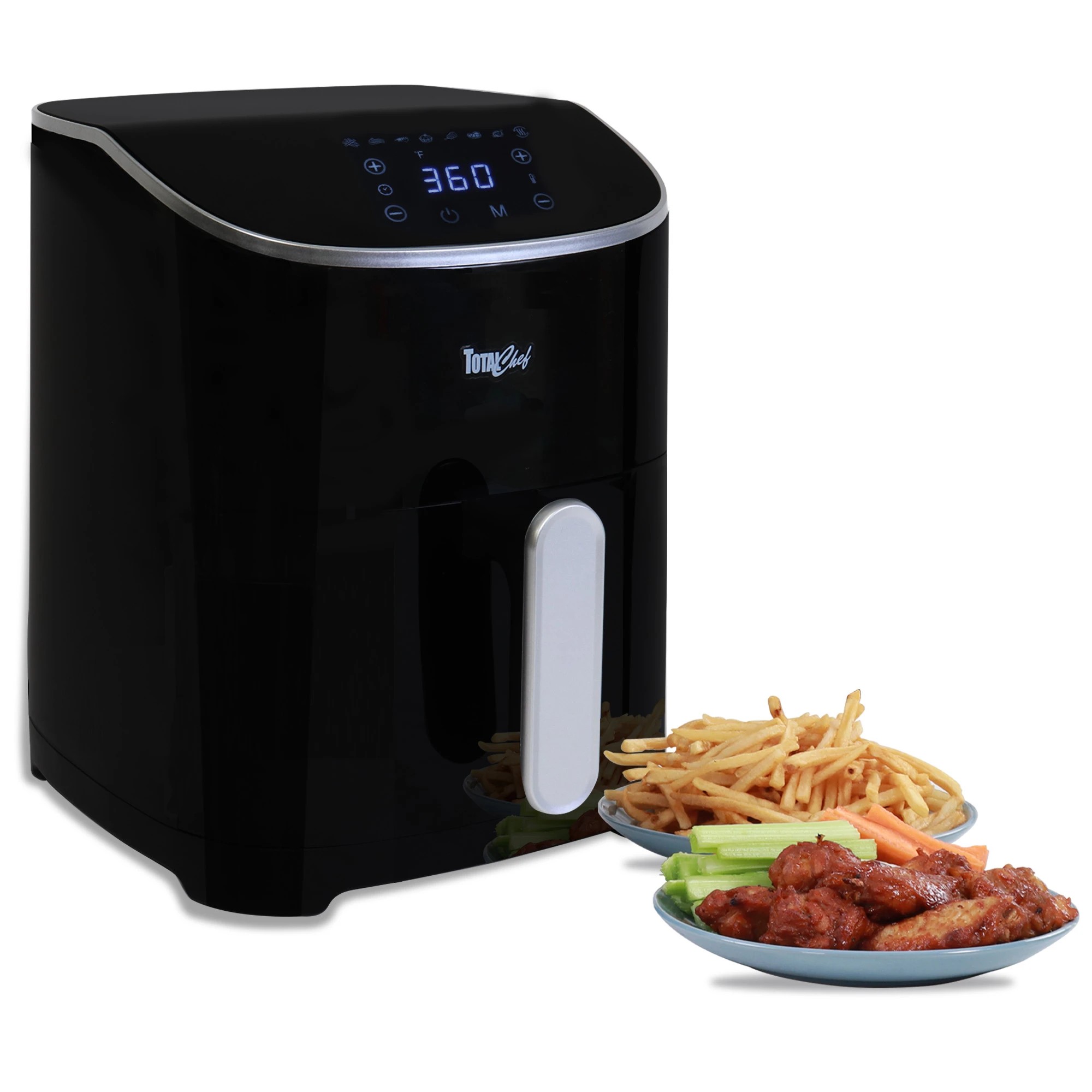 1 Total Chef 4.8L Air Fryer 8 Presets - Black, 1 of 8
