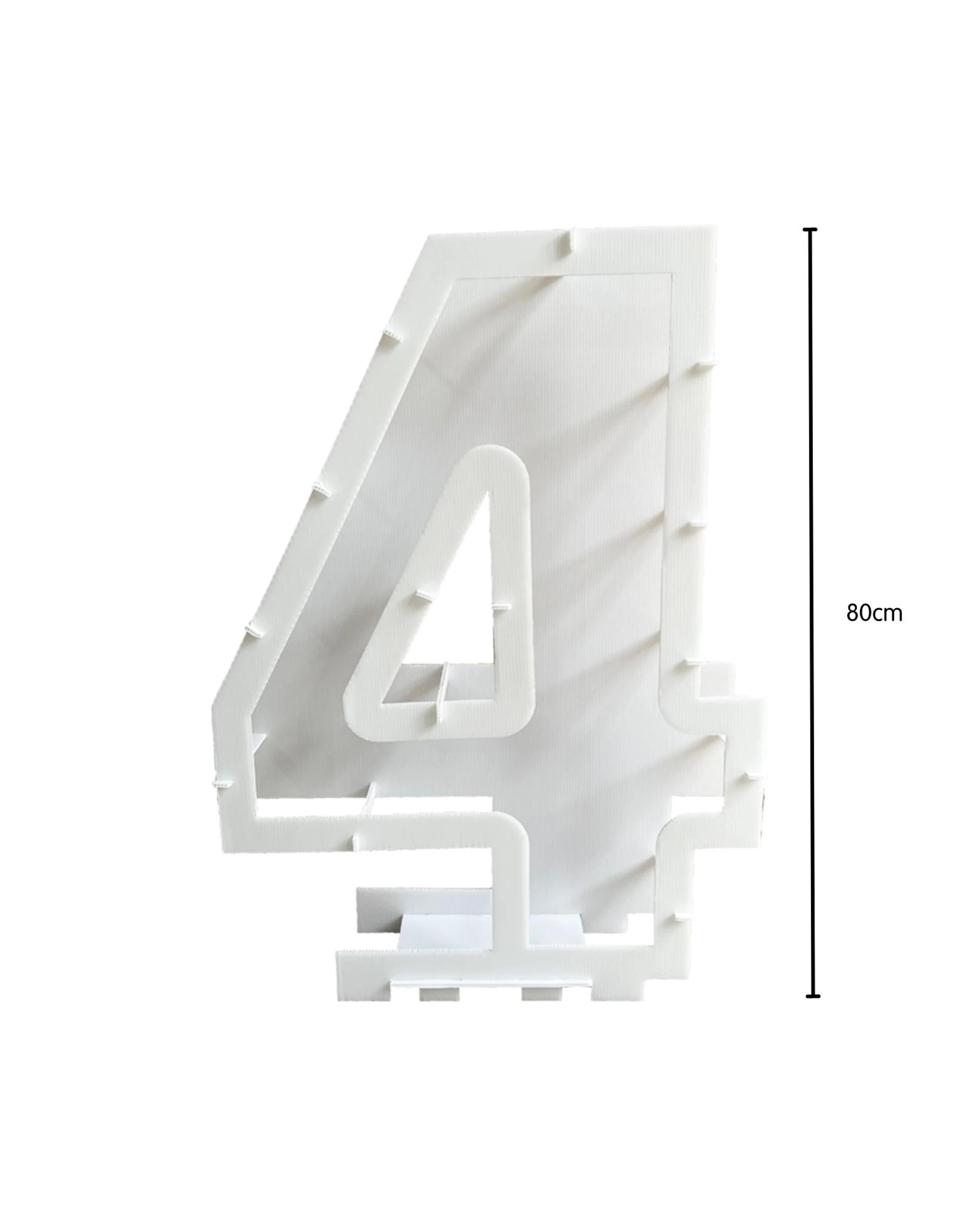 3 Party Maker Number 4 Balloon Mosaic Frame 80cm - White, 3 of 3