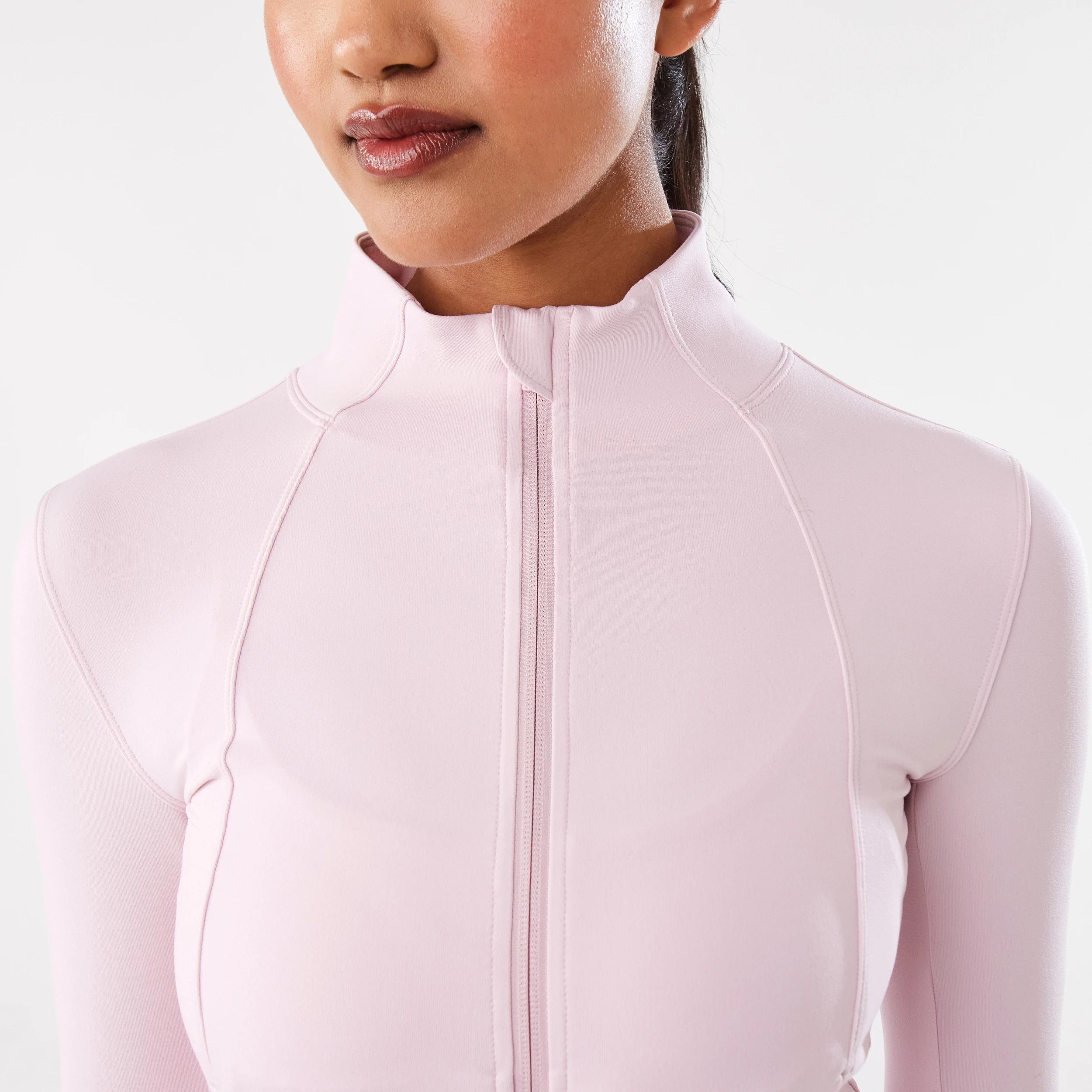 6 Active Womens Long Sleeve Ultrasoft Jacket AURA PINK, 6 of 7