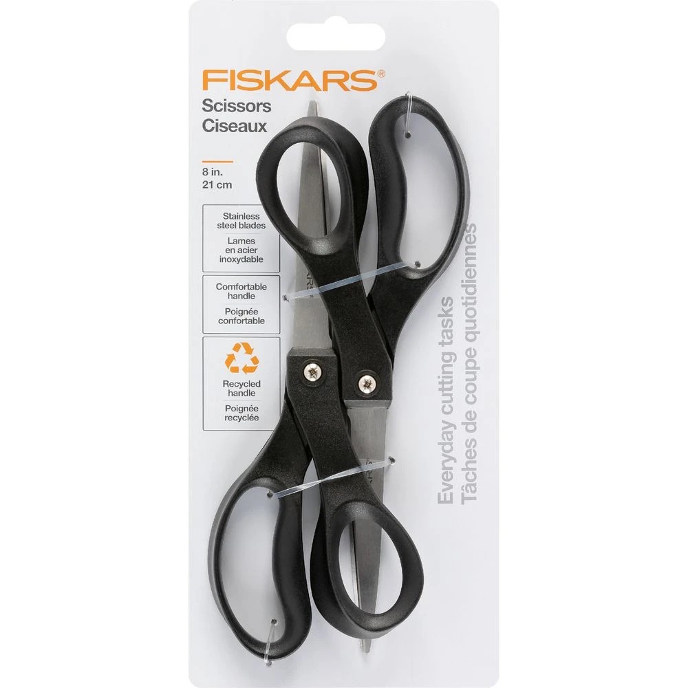 2 Fiskars Straight Scissors 8"/20cm 2 Pack, 2 of 2