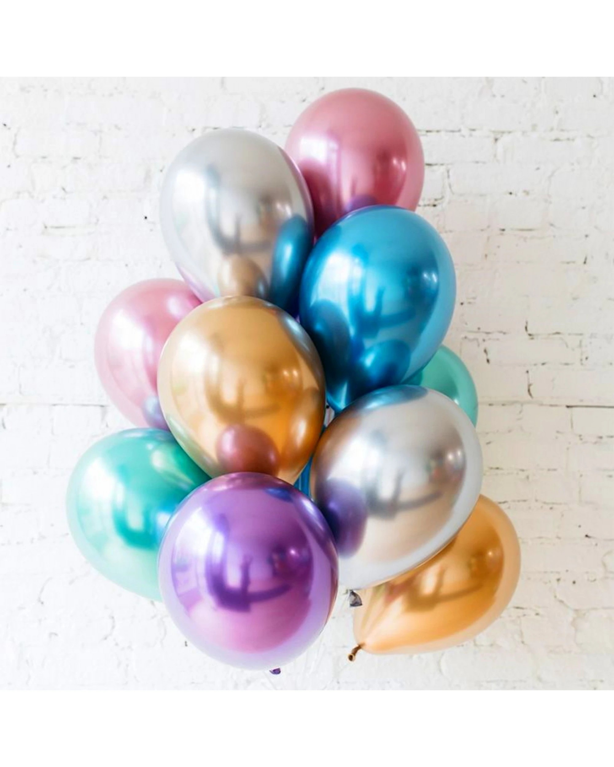 2 Partyrama Assorted Chrome Balloons 30cm Round Pack of 12 - Chrome, 2 of 3