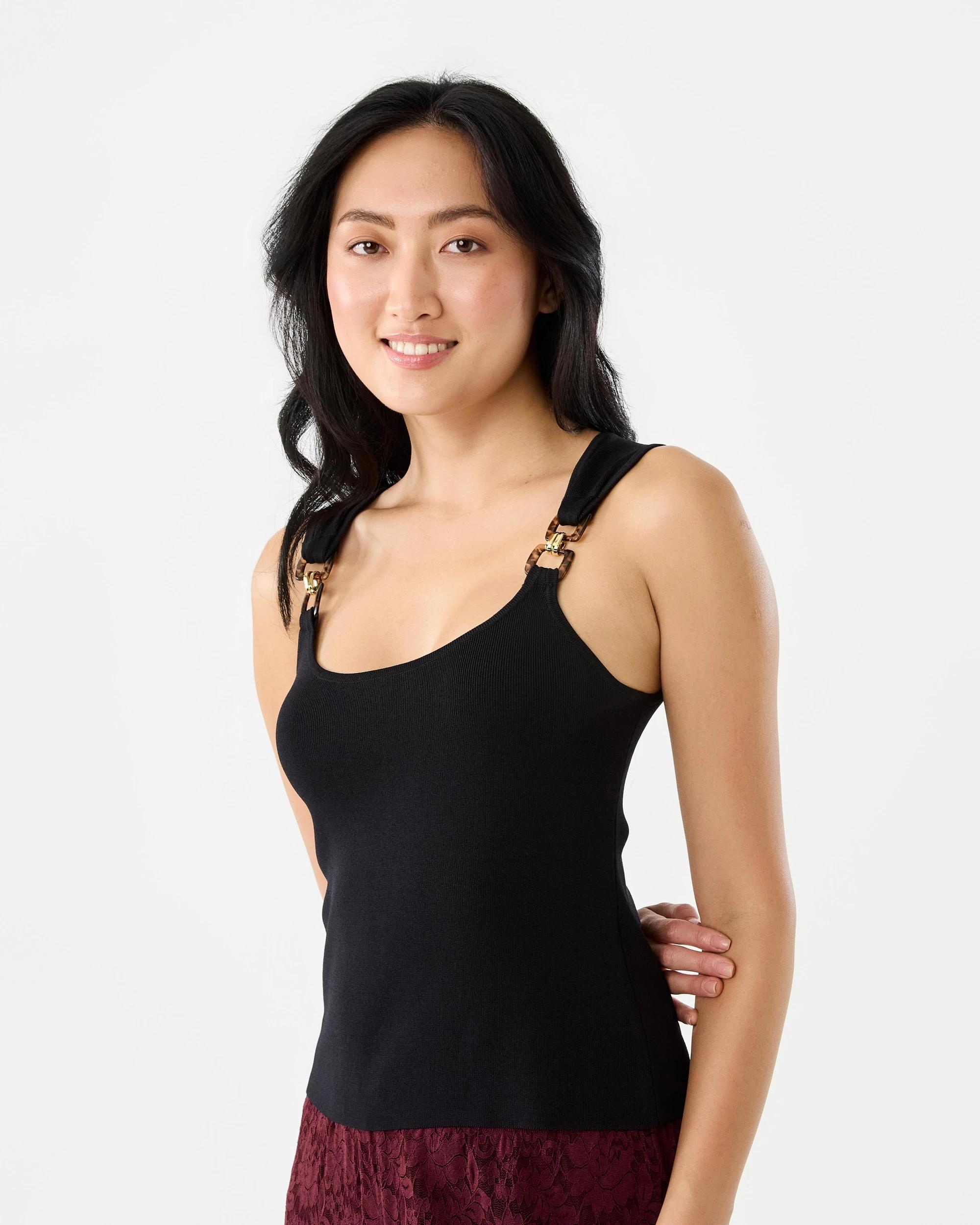 2 Chain Link Tank Top Black, 2 of 6