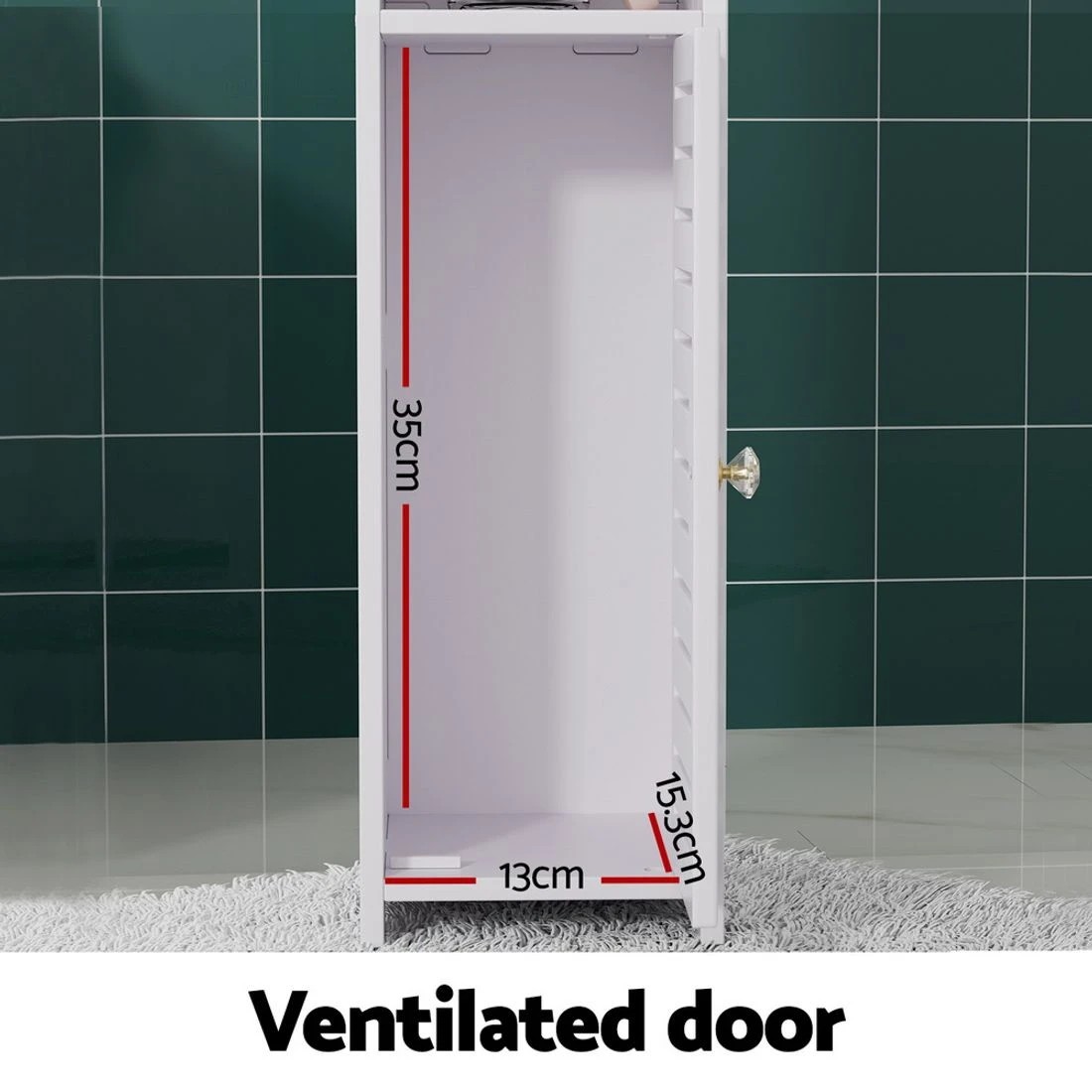 7 Artiss Bathroom Cabinet Toilet Roll Holder 76cm
 - White, 7 of 8