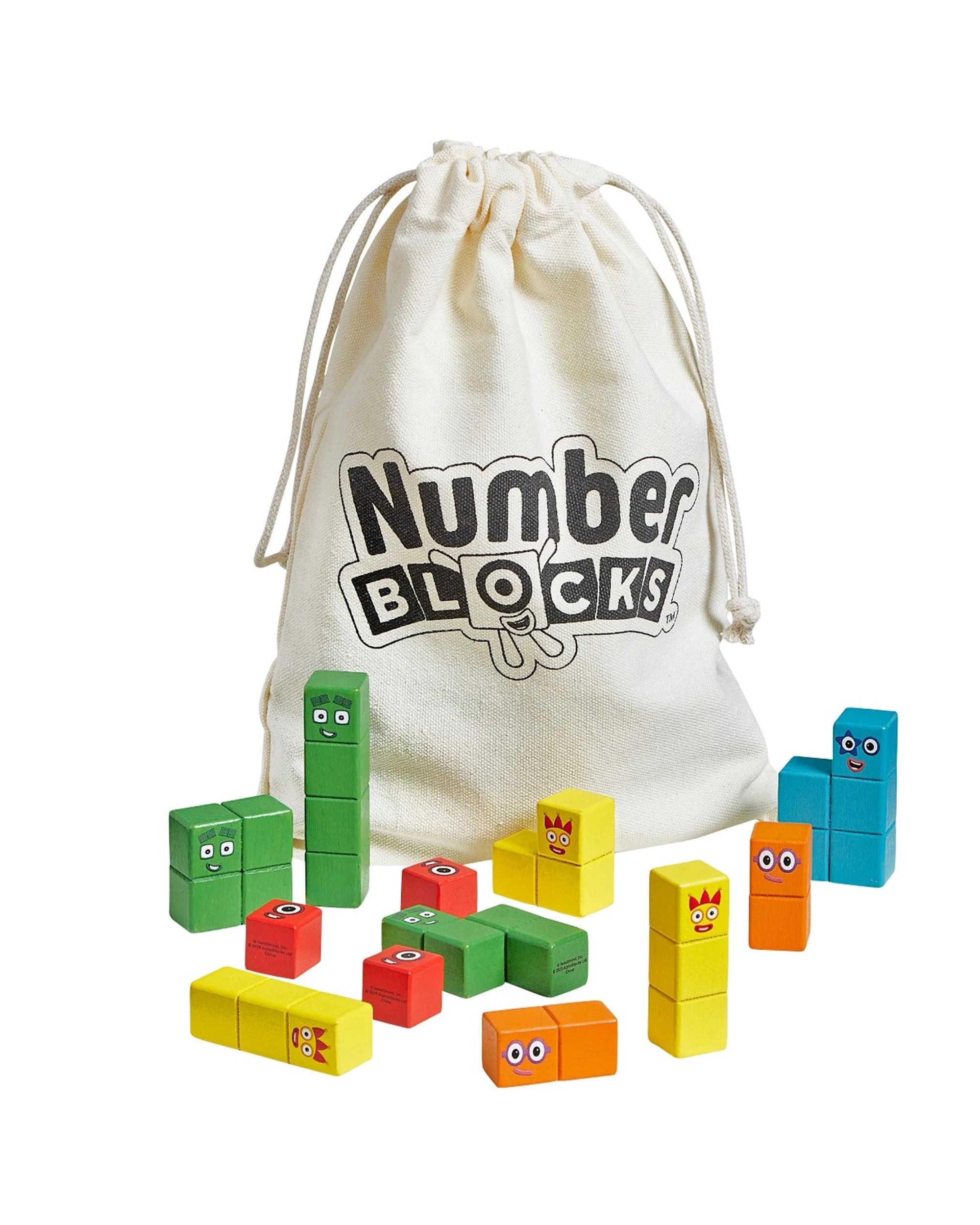 2 Numberblocks One to Five Wooden Building Blocks 39pc Activity Set, 2 of 10