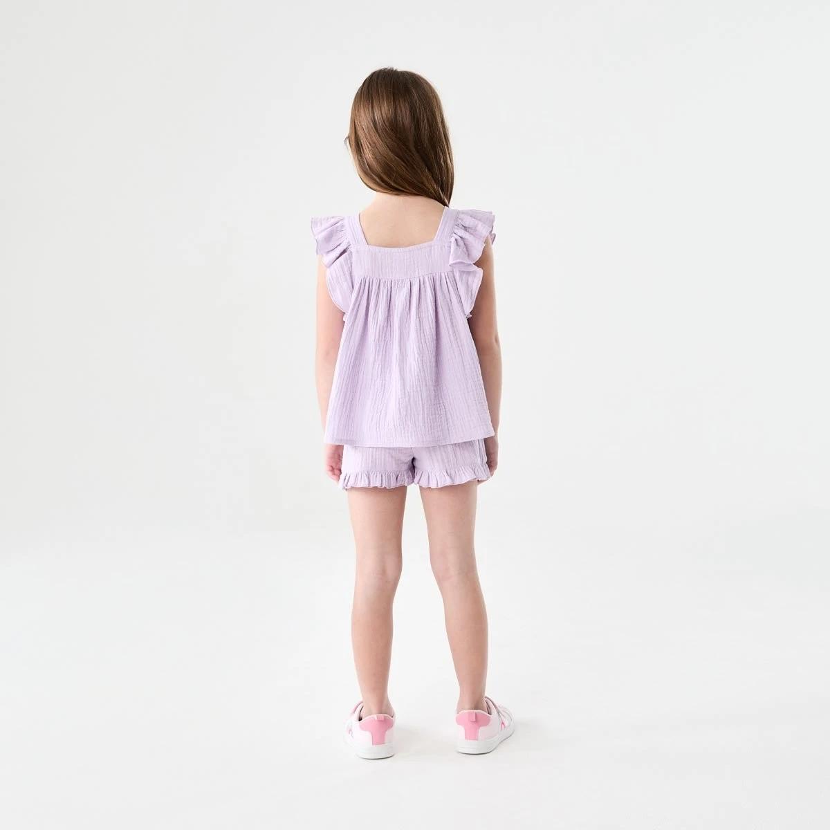 6 Woven Frill Top PASTEL LILAC, 6 of 6