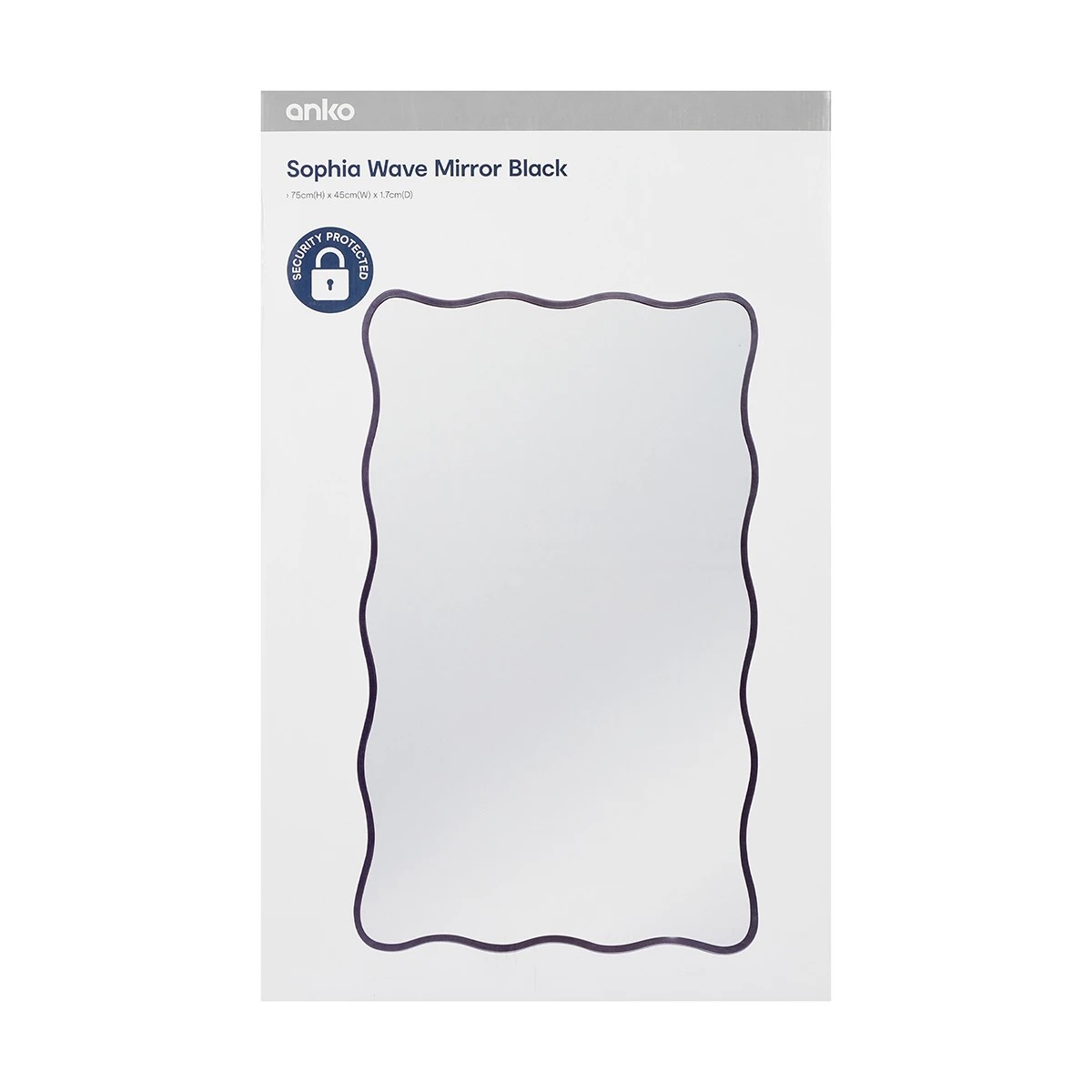 6 Wave Mirror - Black, 6 of 6