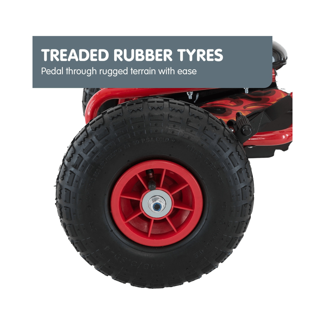 9 Kahuna G95 Kids Ride On Pedal-powered Go Kart - Red, 9 of 10