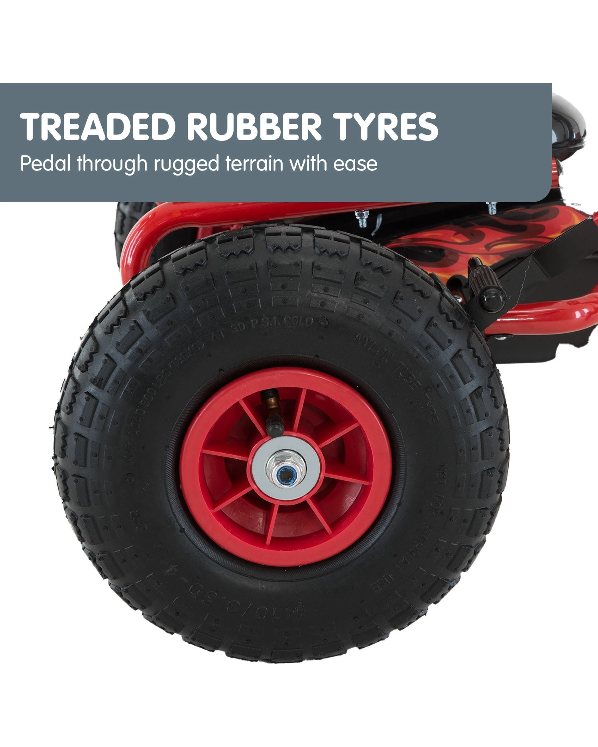 9 Kahuna G95 Kids Ride On Pedal-powered Go Kart - Red, 9 of 10