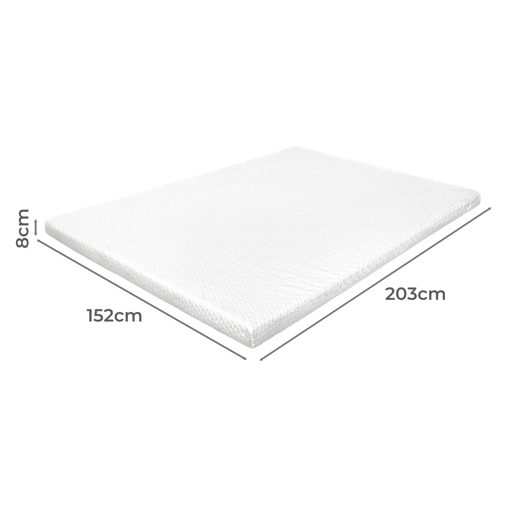 3 Dreamz Gel Memory Foam Mattress Topper Bed Cool Bamboo Cover Queen Washable 8cm, 3 of 9