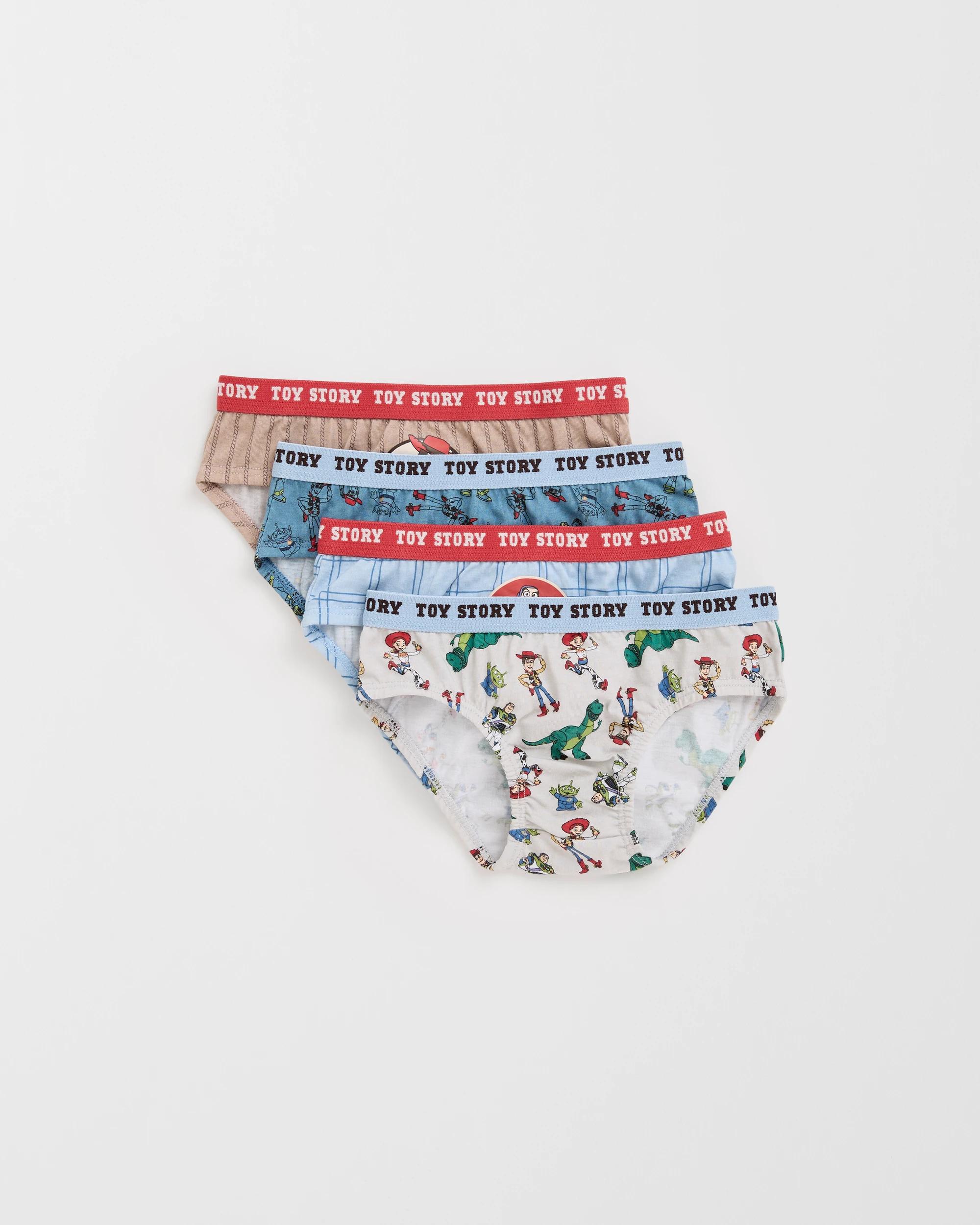 1 Disney Toy Story Australian Cotton 4 Pack Younger Boys Briefs MULTI, 1 of 1