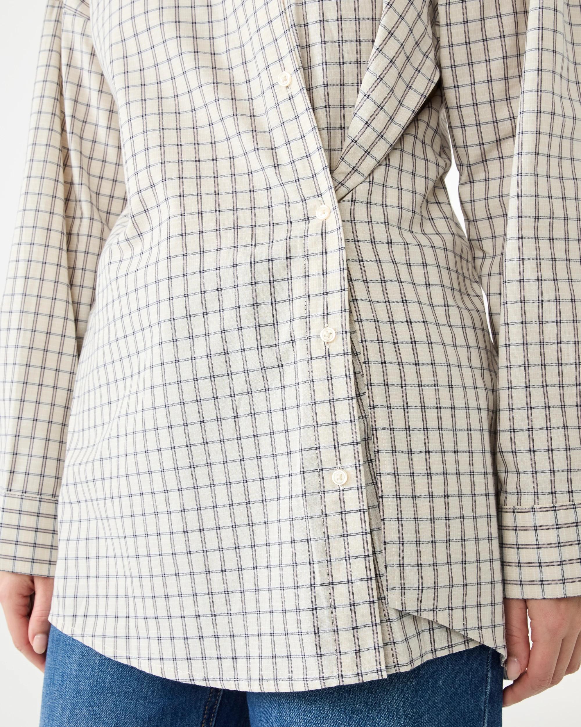 6 Long Sleeve Two-Way Shirt Check Fln, 6 of 8