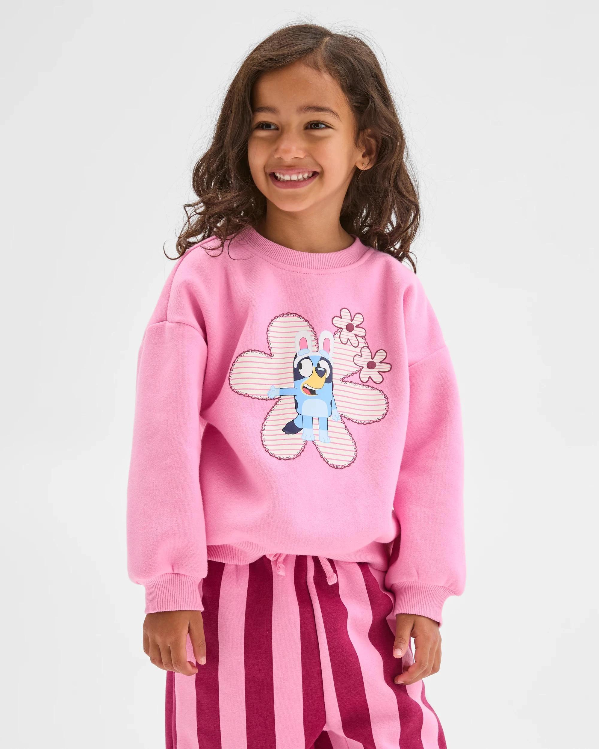 2 Bluey Australian Cotton Blend Sweat Top and Trackpants Set PINK, 2 of 8