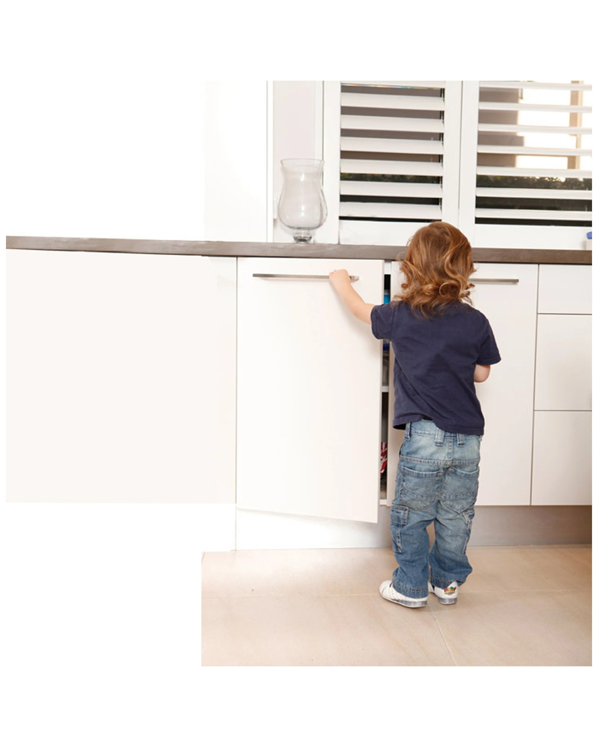 1 12pc Dreambaby Self-locking Cabinet Drawer Baby Children Safety Catches
 - White, 1 of 1