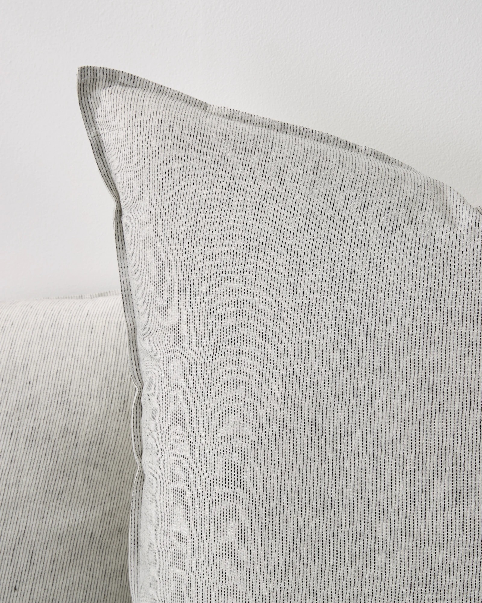 2 Target Brayden Stripe Linen/Cotton European Pillowcase - One Size - White, 2 of 2