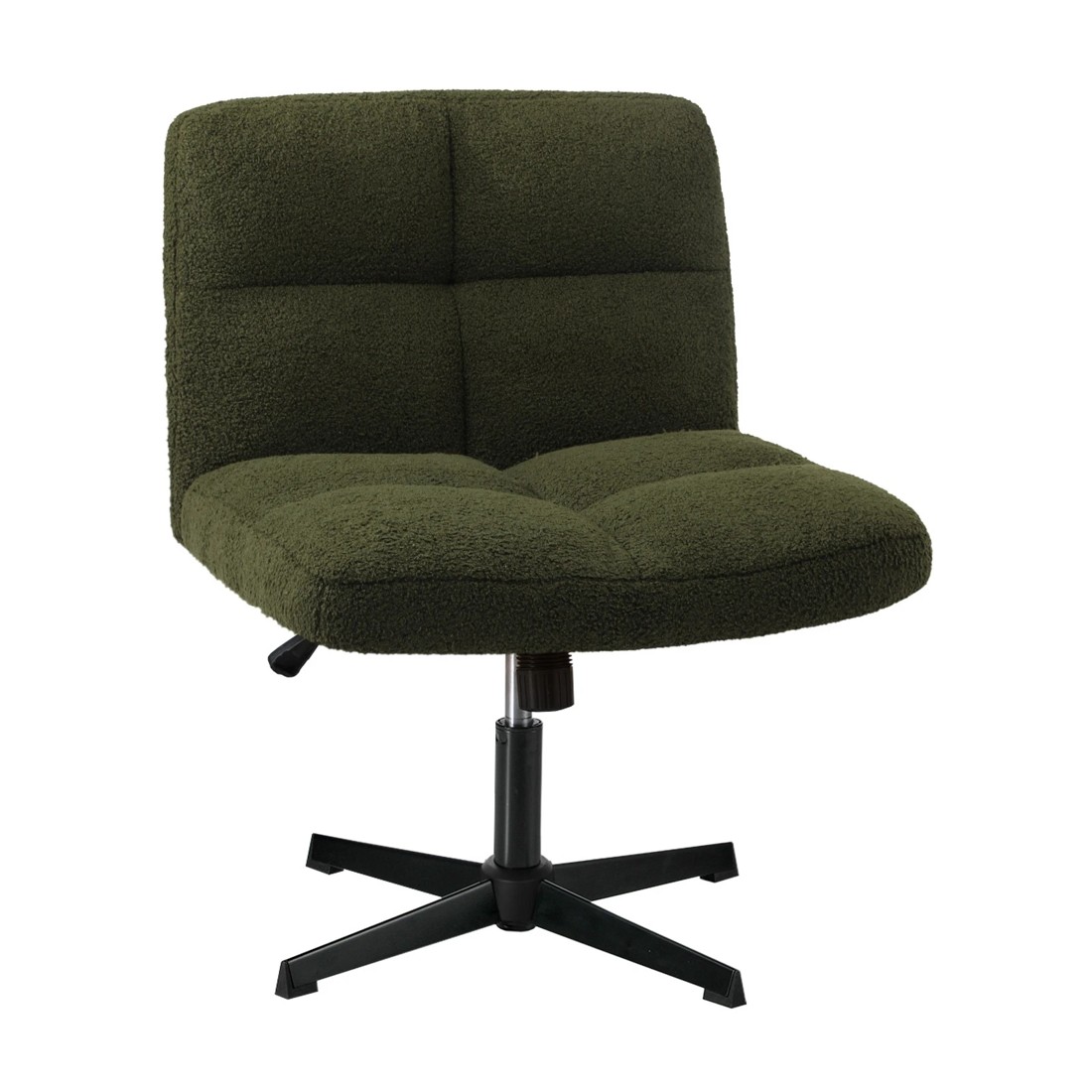 1 Oikiture Armless Office Desk Chair Boucle
 - Green, 1 of 10