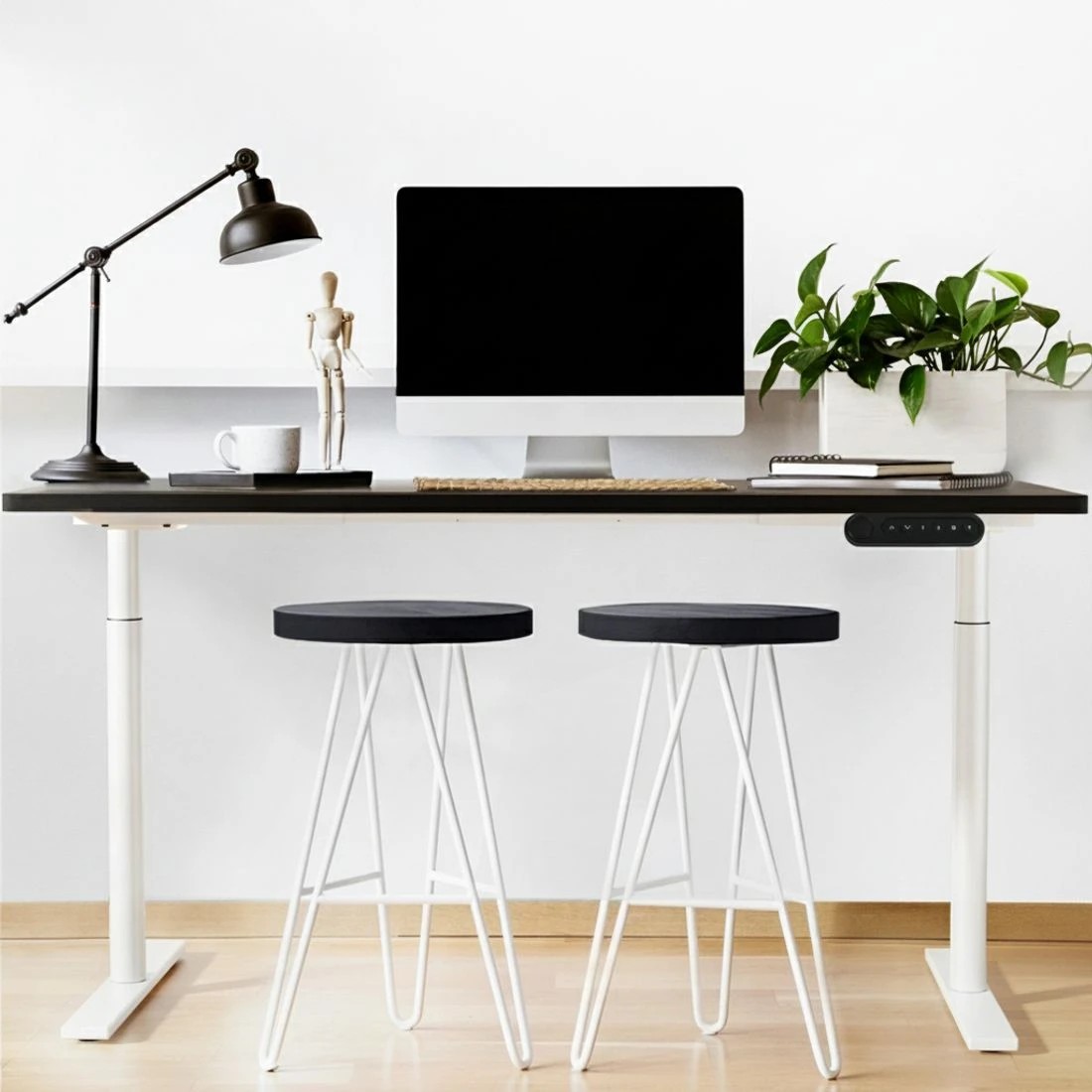 6 Artiss Standing Desk Motorised Electric Dual Motor 140CM - Black, 6 of 6