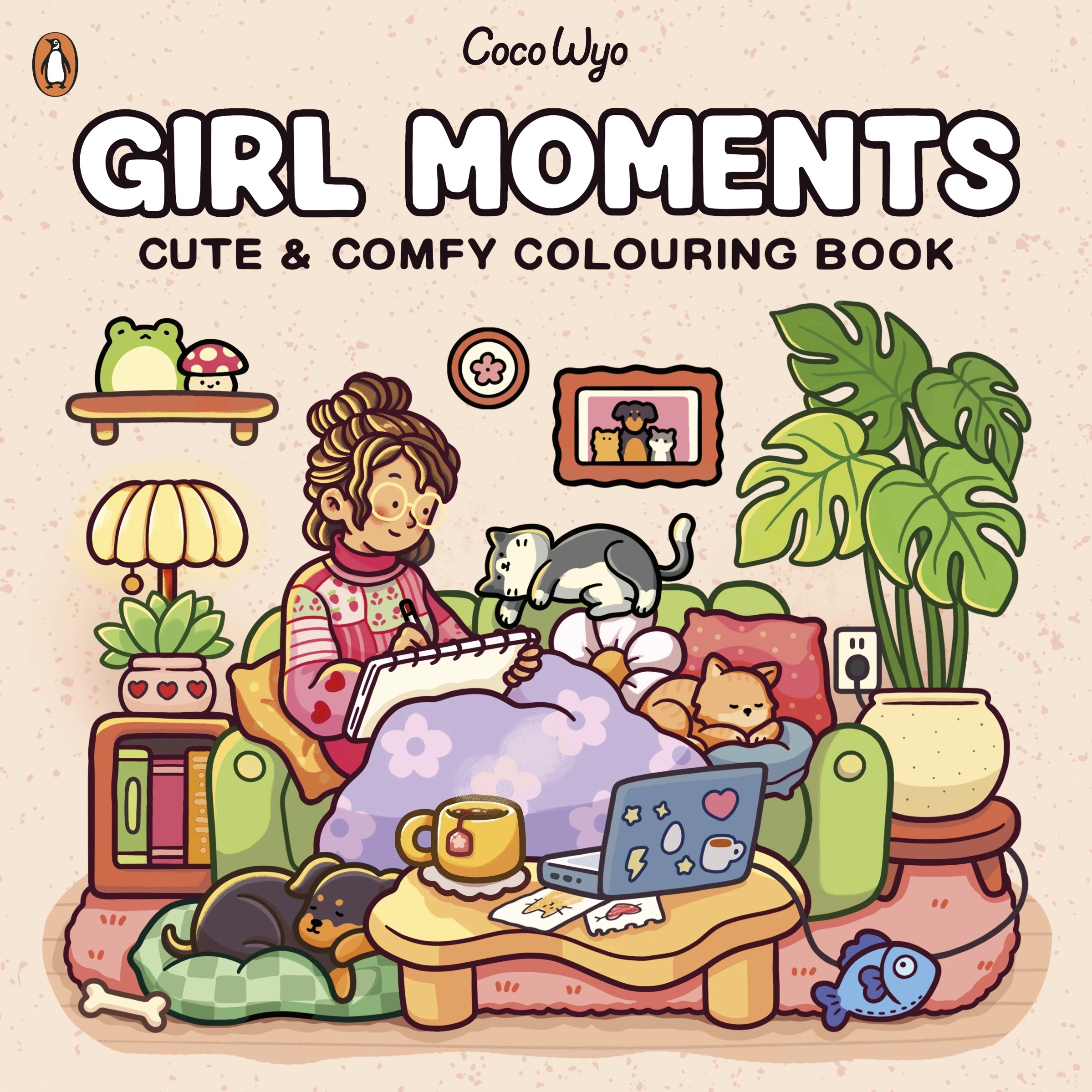 1 Girl Moments Cute & Comfy Colouring Book, 1 of 1