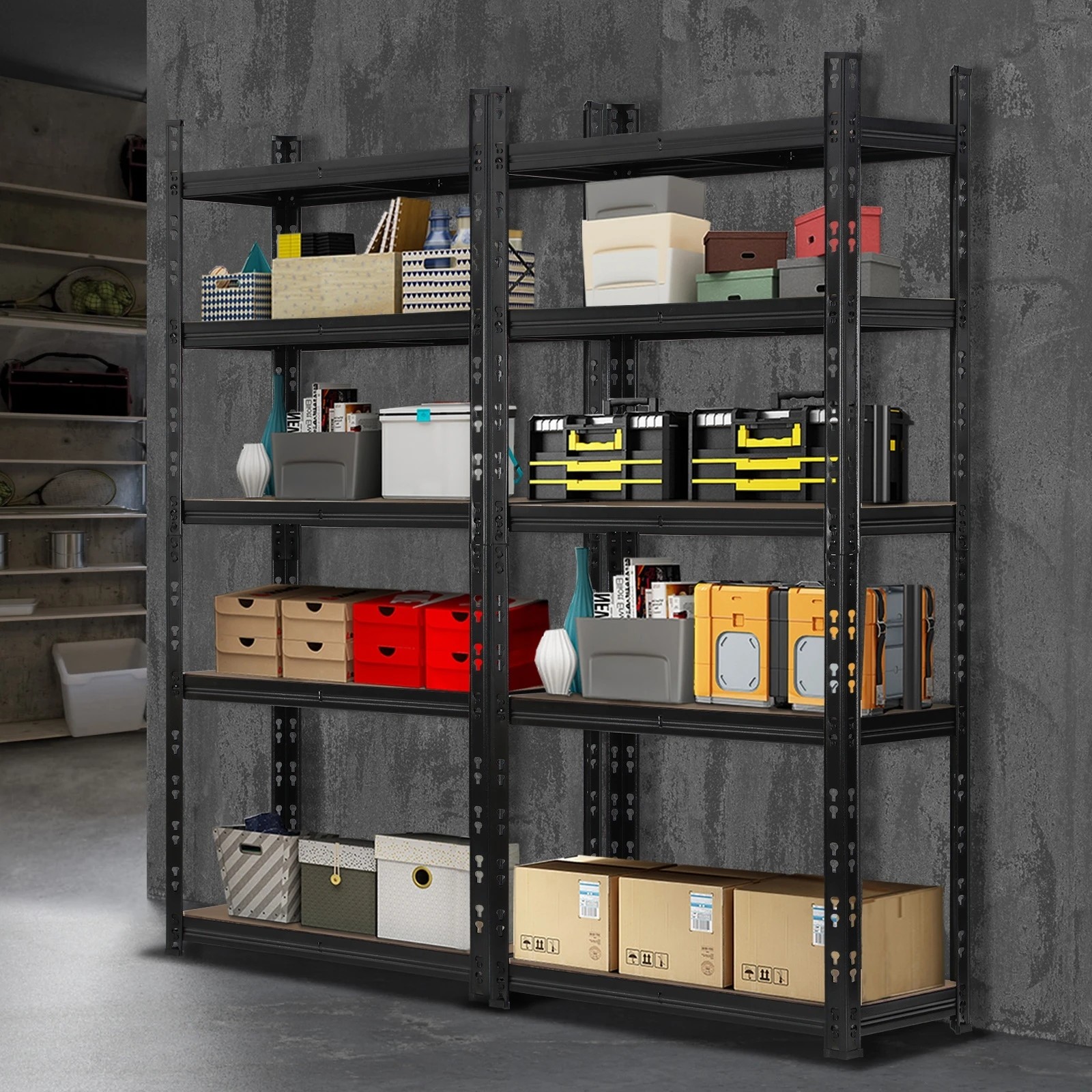 3 Sharptoo Garage Warehouse Shelving Shelves Storage Rack Steel Pallet Shelf1.5mx2 - Black, 3 of 3