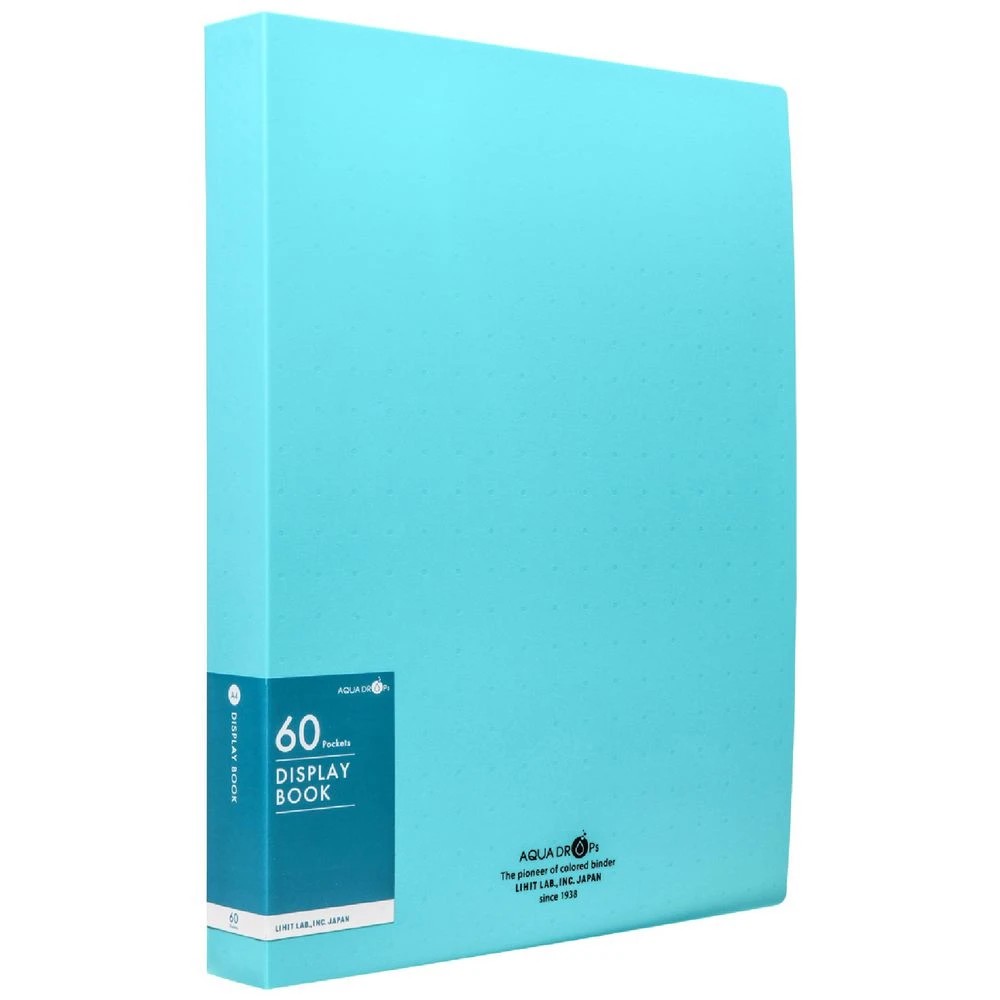 1 Aqua Drops A4 Display Book 60 Pocket Fixed Vivid Teal, 1 of 4
