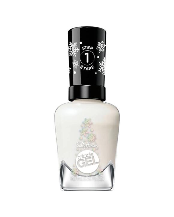 Sally Hansen Miracle Gel Nail Polish Snow Day Long-Wear Chip-Resistant - White