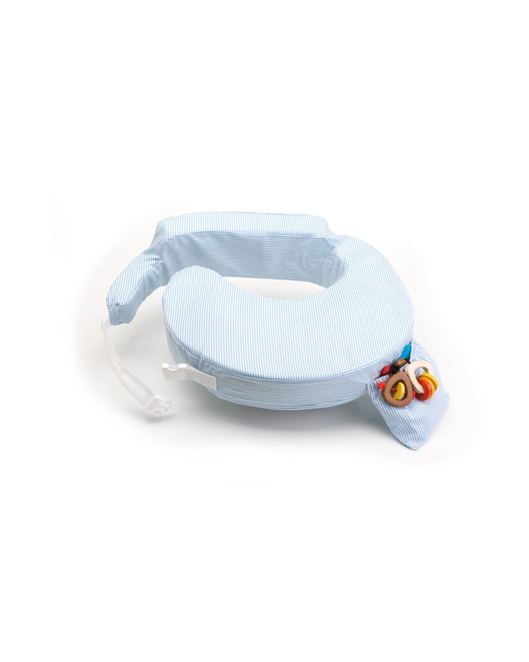 1 My Breast Friend Breastfeeding Pillow Wraparound Design Stripe - Blue, 1 of 1