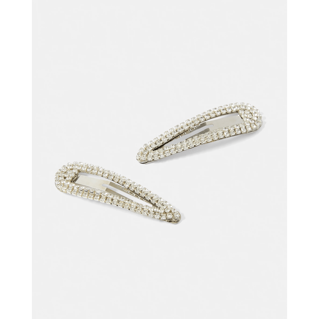 3 2 Pack Silver Sparkle Snap Hair Clip Gift Set, 3 of 3