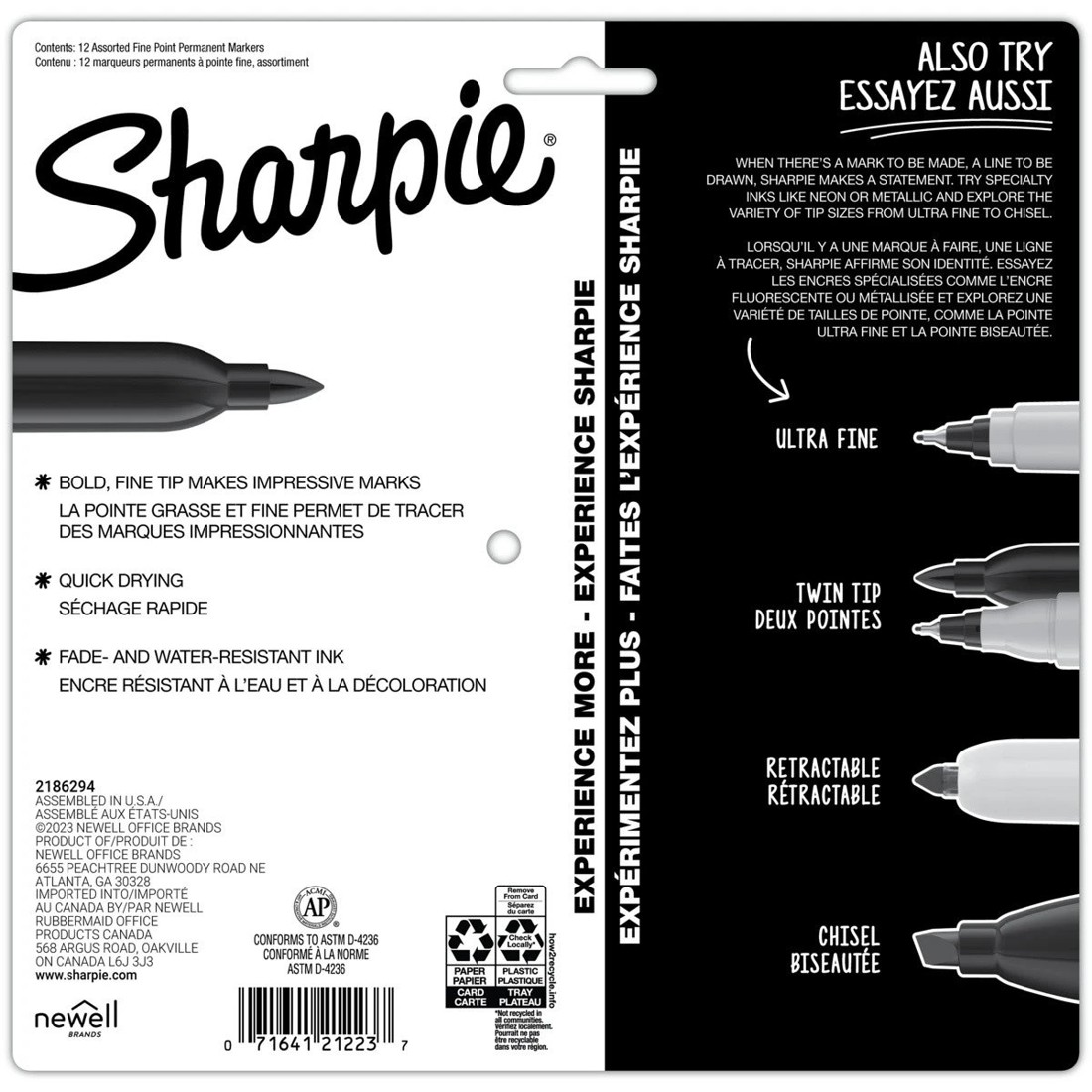 2 12 Pack Sharpie Fine Point Glam Pop Permanent Markers, 2 of 10