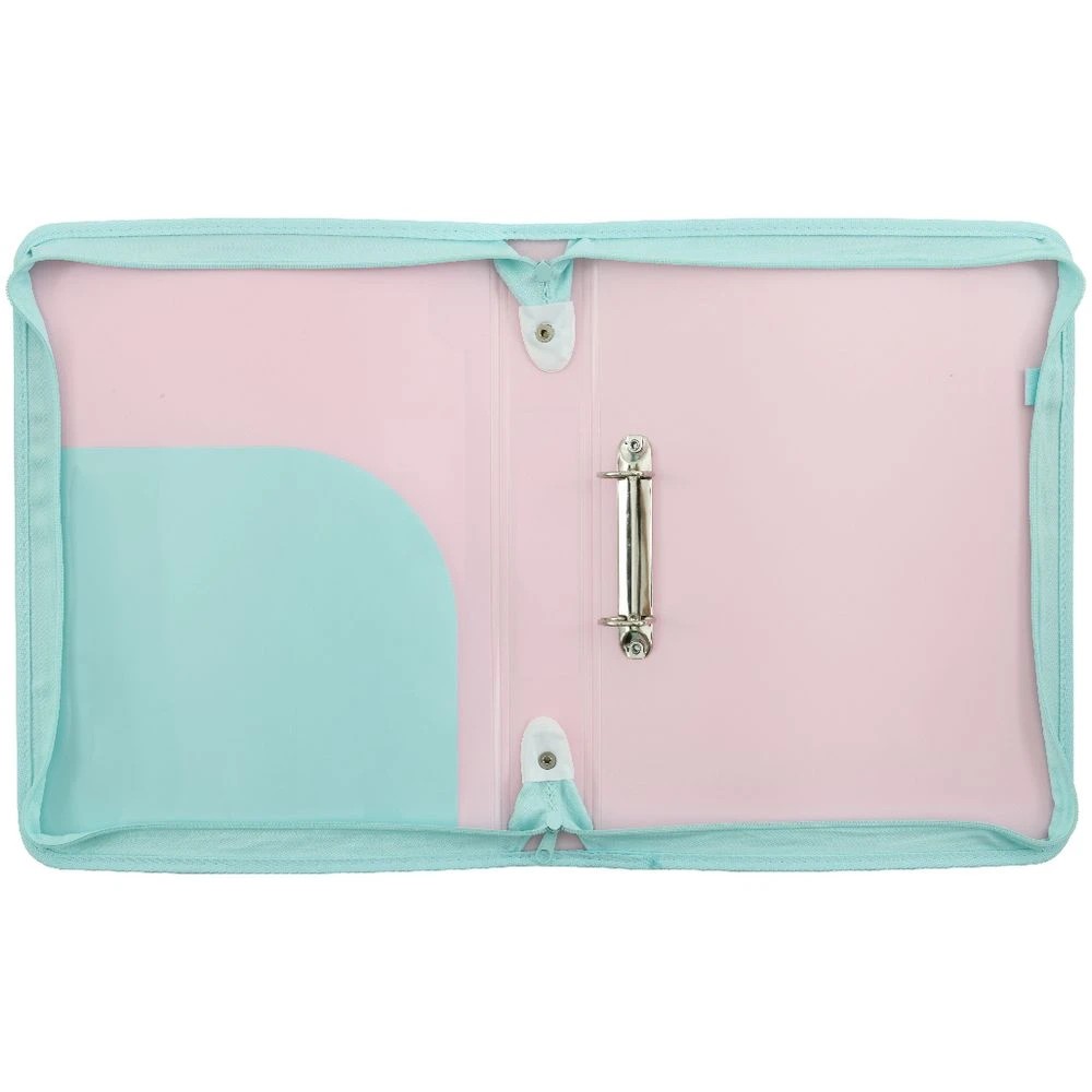 4 Otto A4 2 D-Ring Zipper Binder Pink, 4 of 5