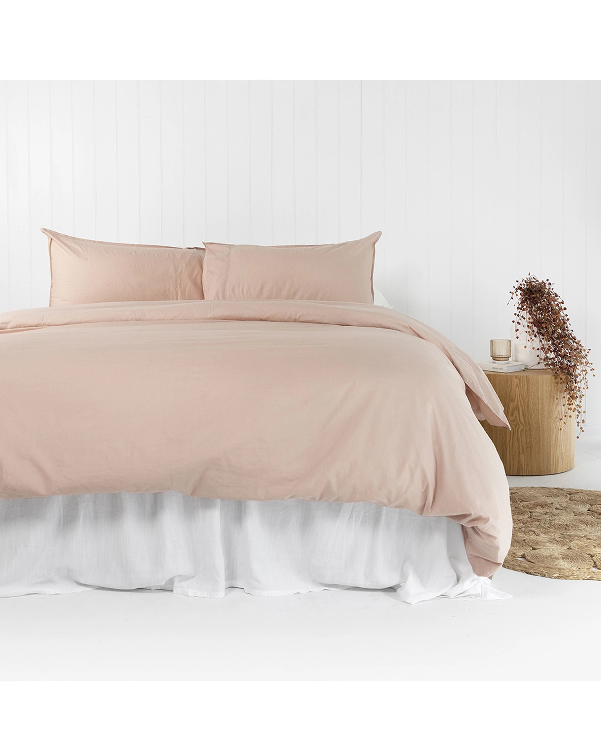 1 Bambury Temple Organic Cotton Quilt Cover Set Rosewater - Super King Bed - Pink, 1 of 3