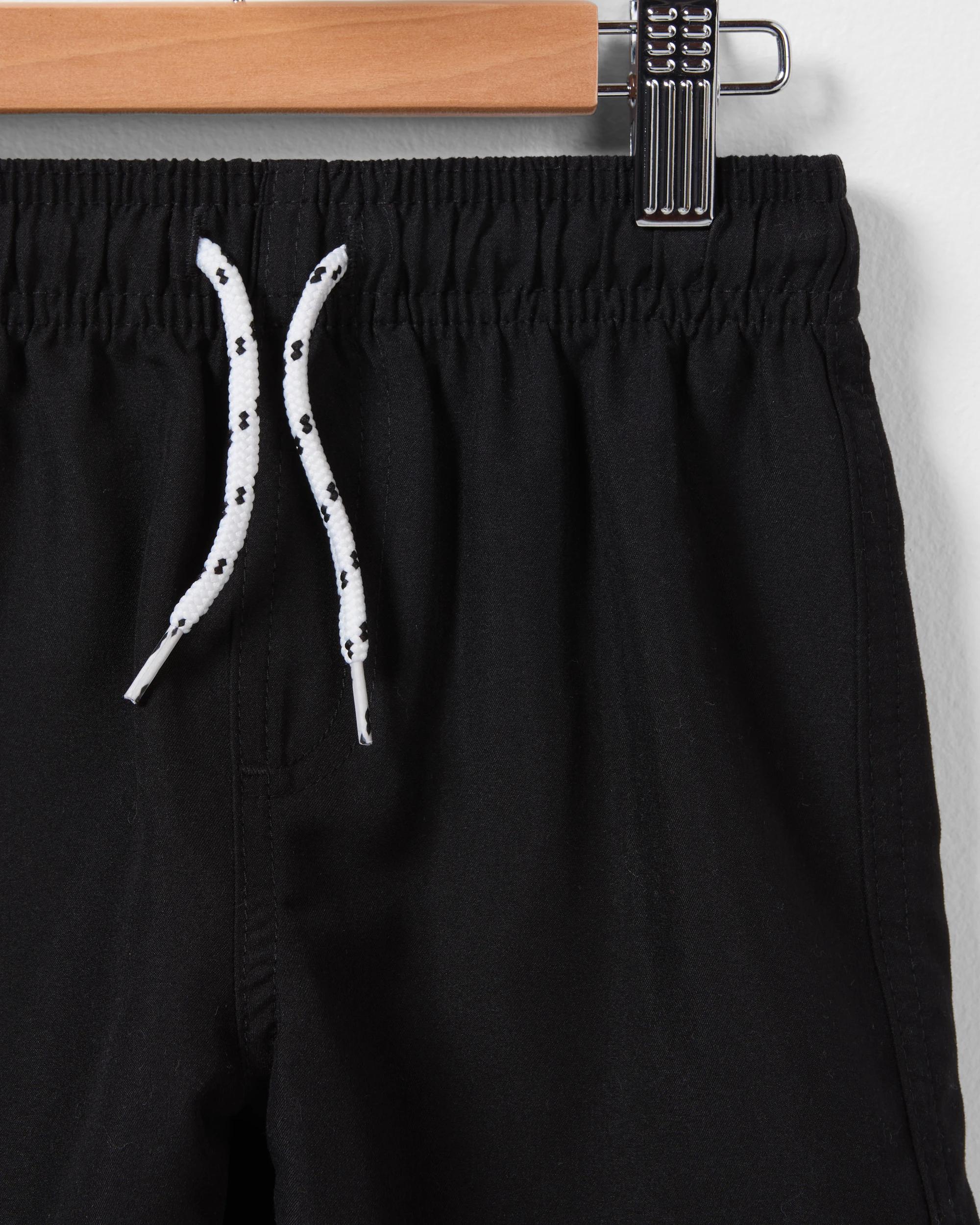 7 Plain Swim Boardshorts Black, 7 of 8