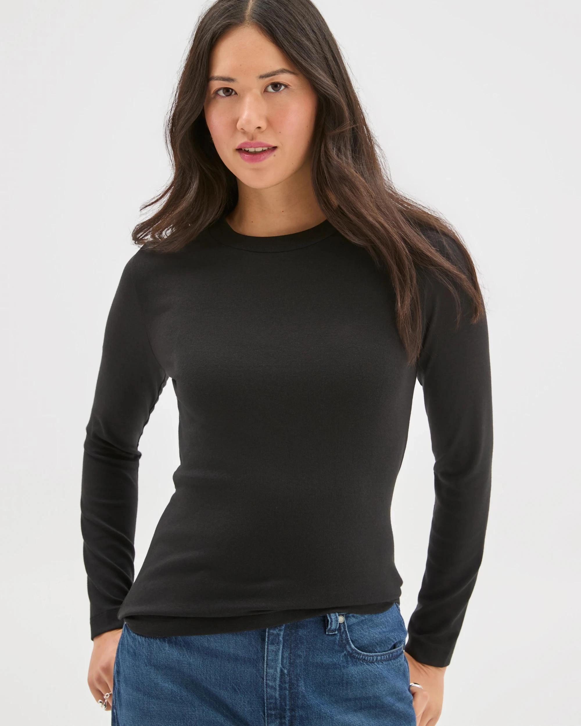 3 Target Woman Soft Touch Long Sleeve T-Shirt BLACK, 3 of 7