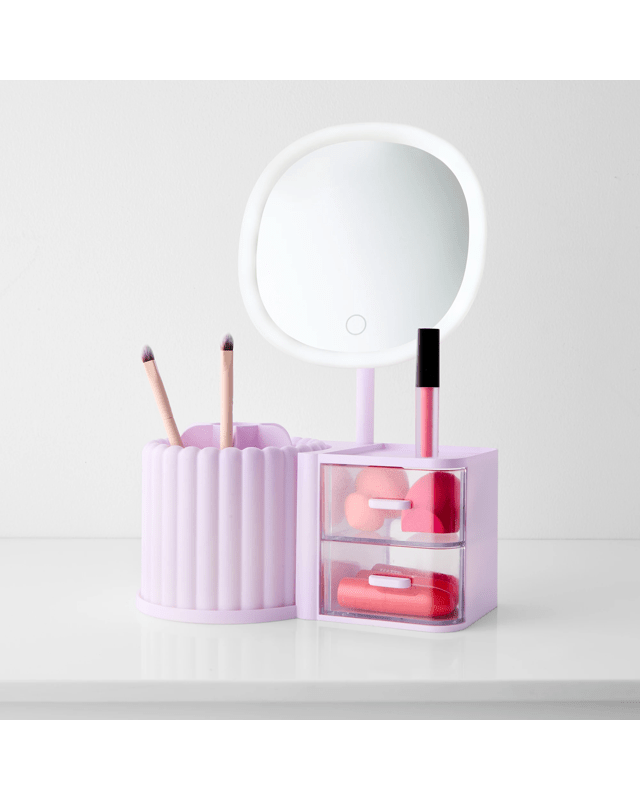 Cosmetic Organiser with Mirror - L
