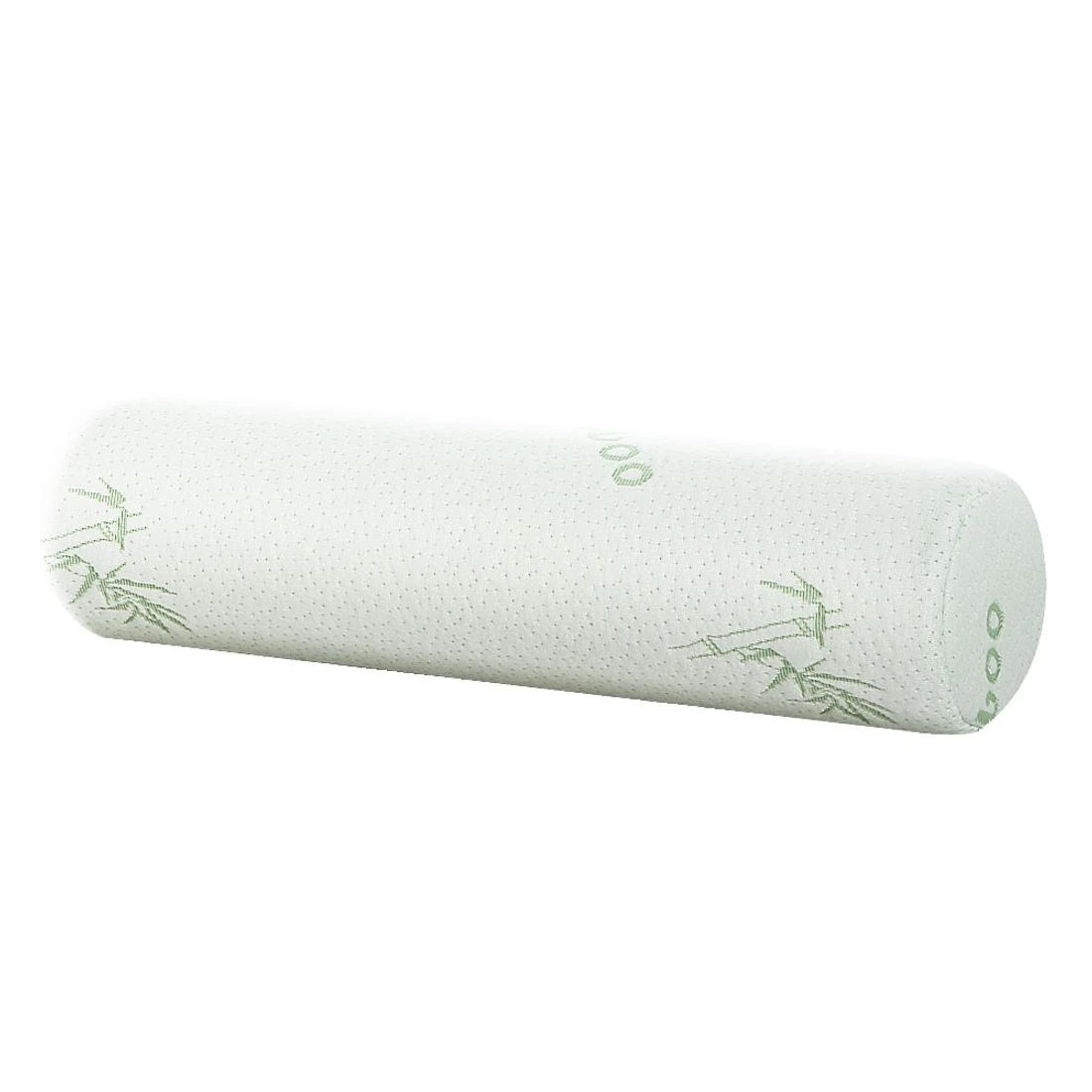 1 Giselle Bedding Memory Foam Neck Roll Pillow Bamboo Cover - White, 1 of 7