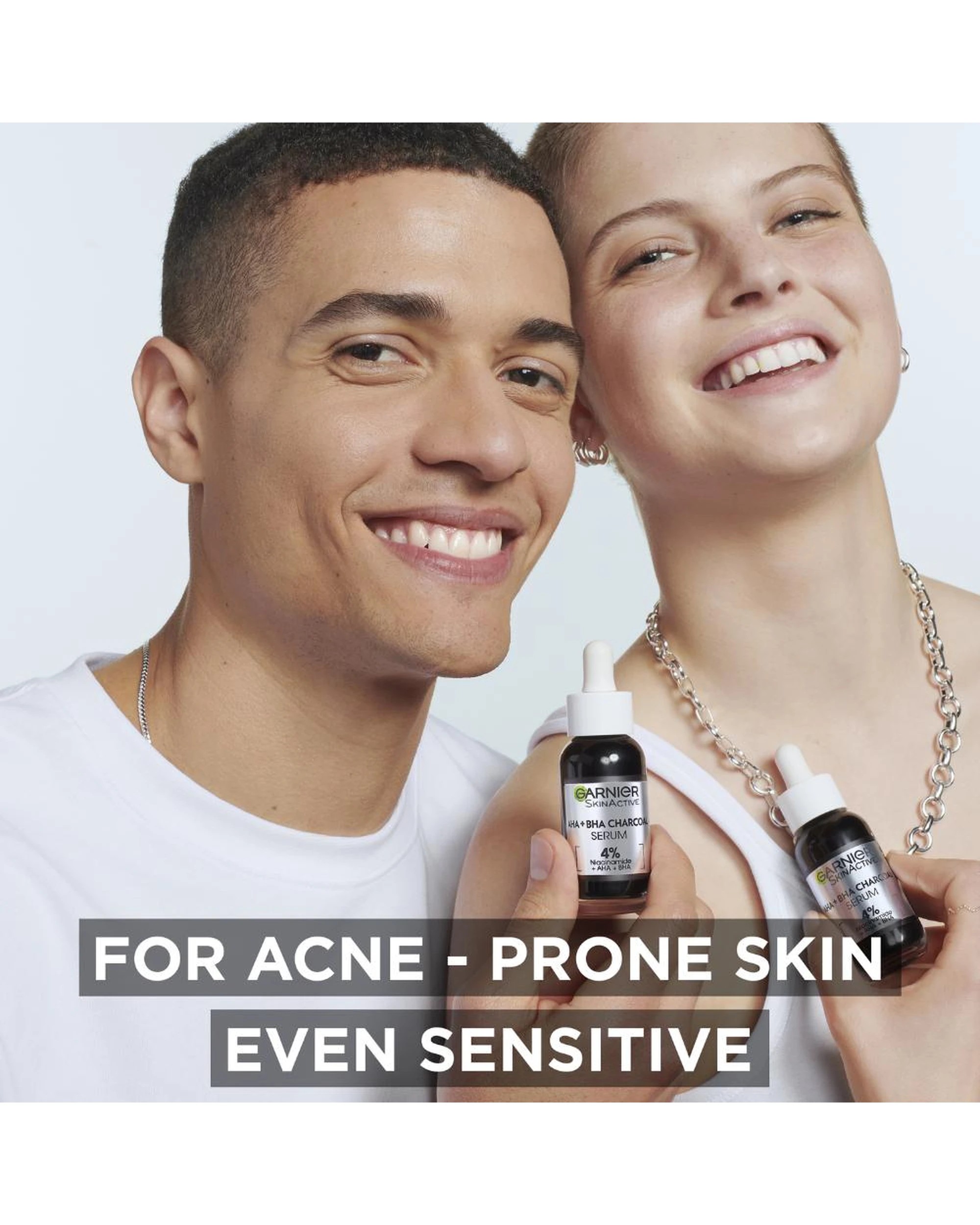 4 3 x Garnier SkinActive AHA + BHA Anti Blemish Serum with Charcoal 30mL, 4 of 8